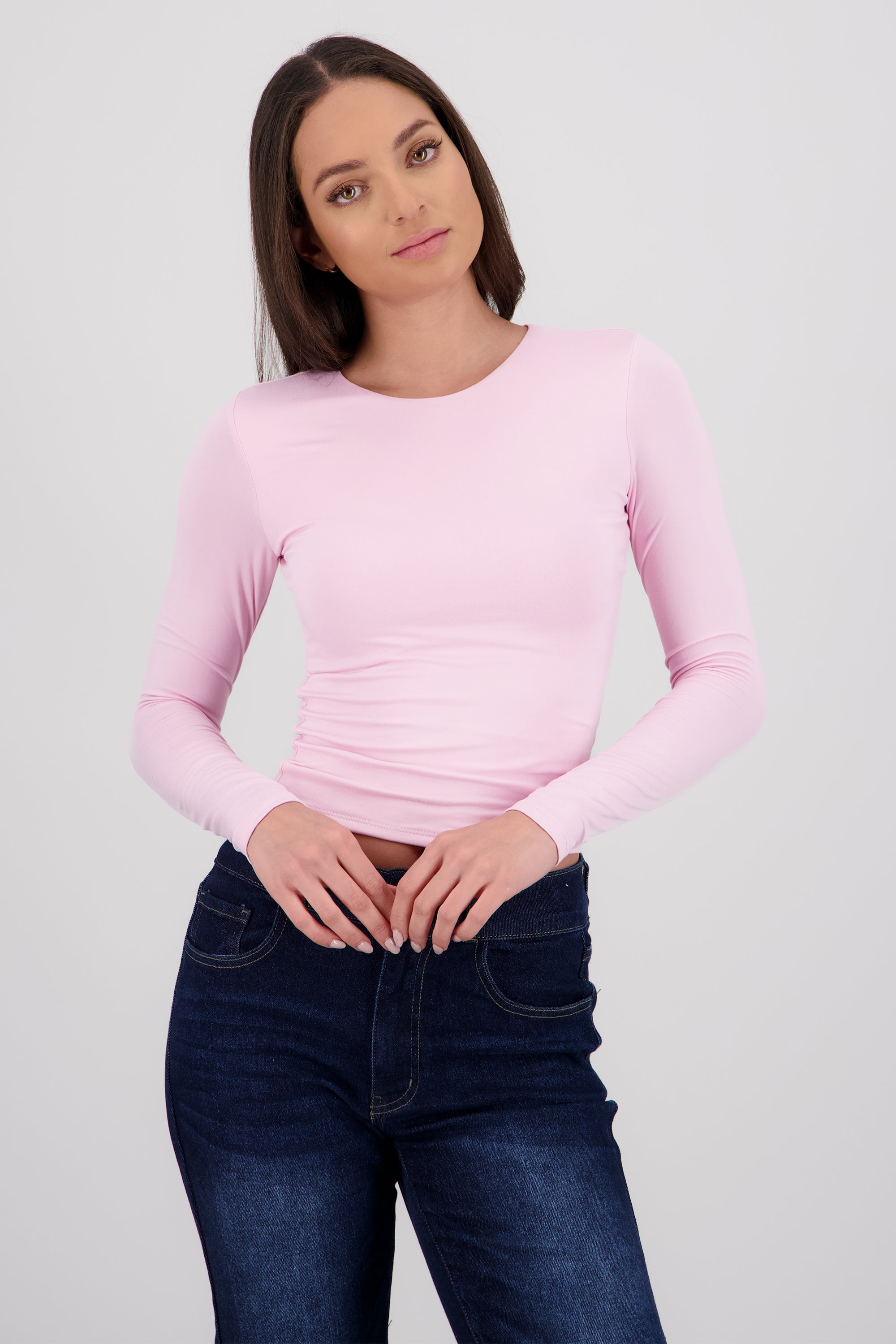 top lisa manga larga ROSA