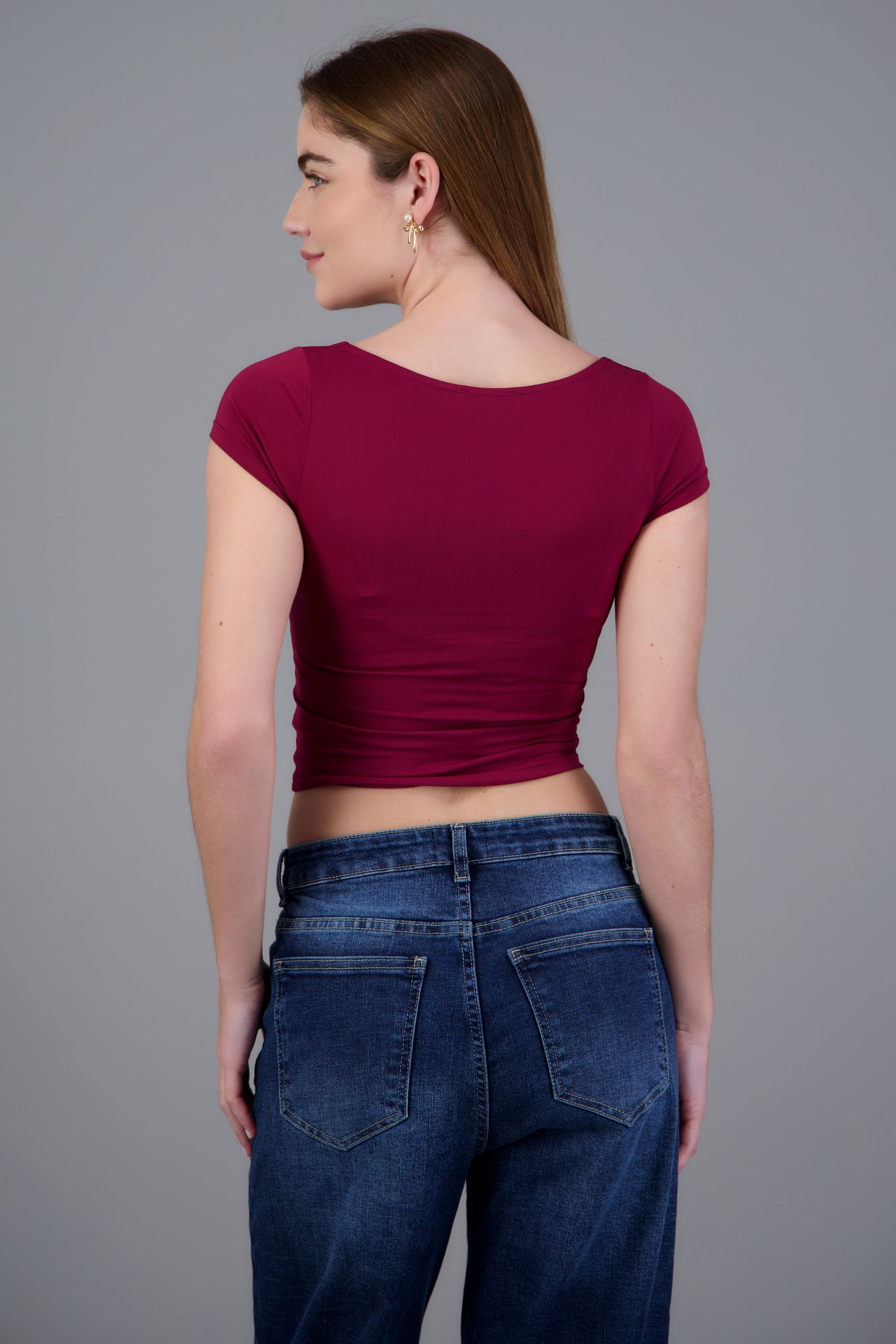 Top basico escote cuadrado ROJO