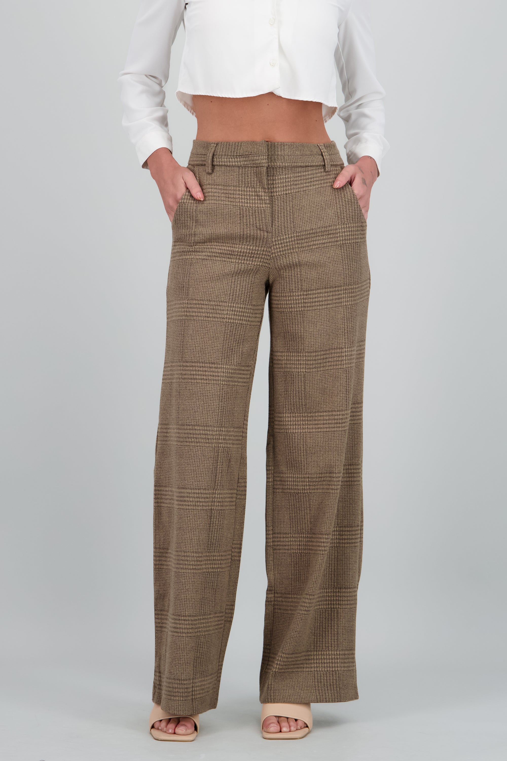 pantalon recto cuadros CAFE COMBO