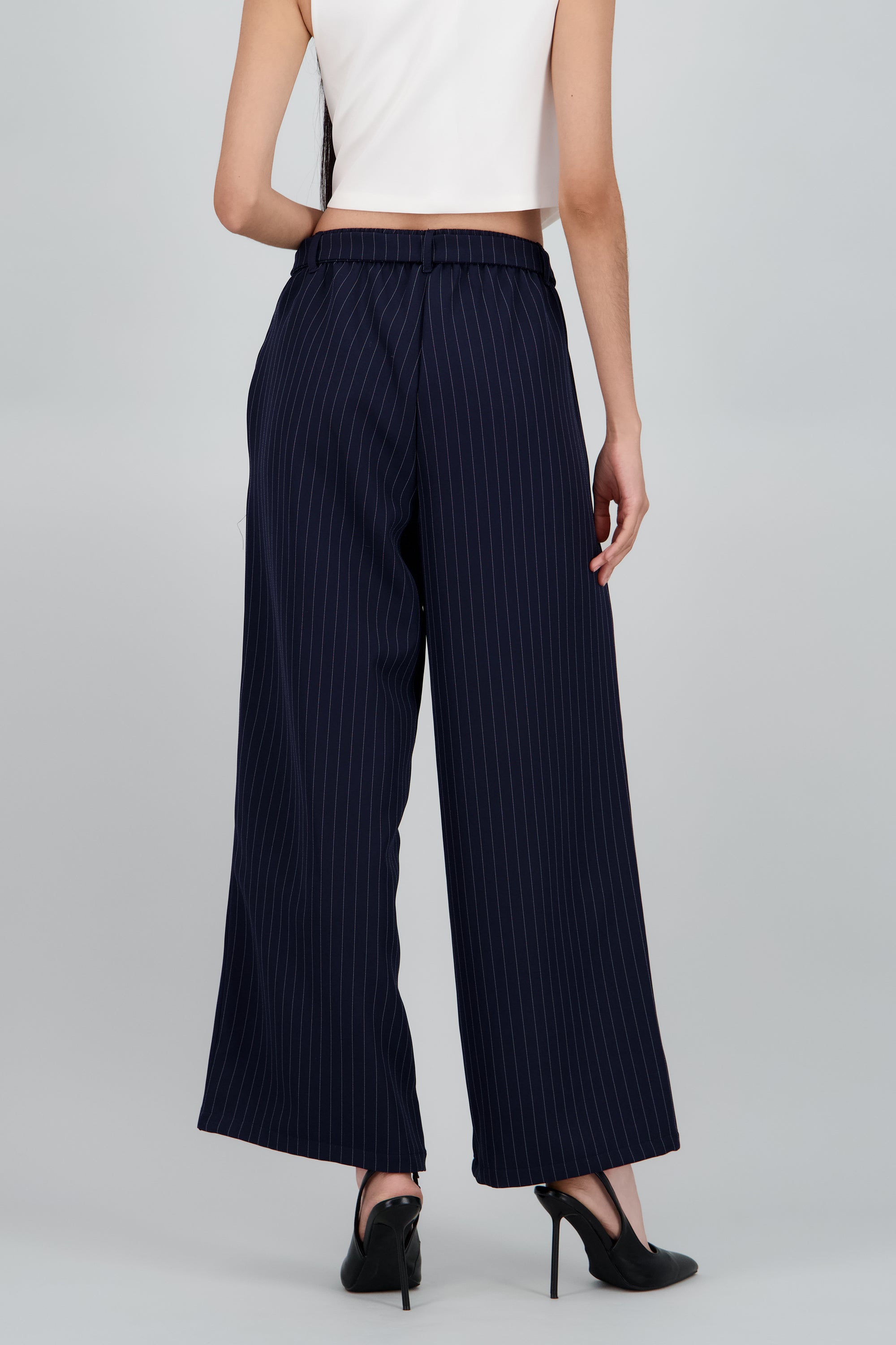 Pantalon sastre cinturon ajustable estampado MARINO COMBO