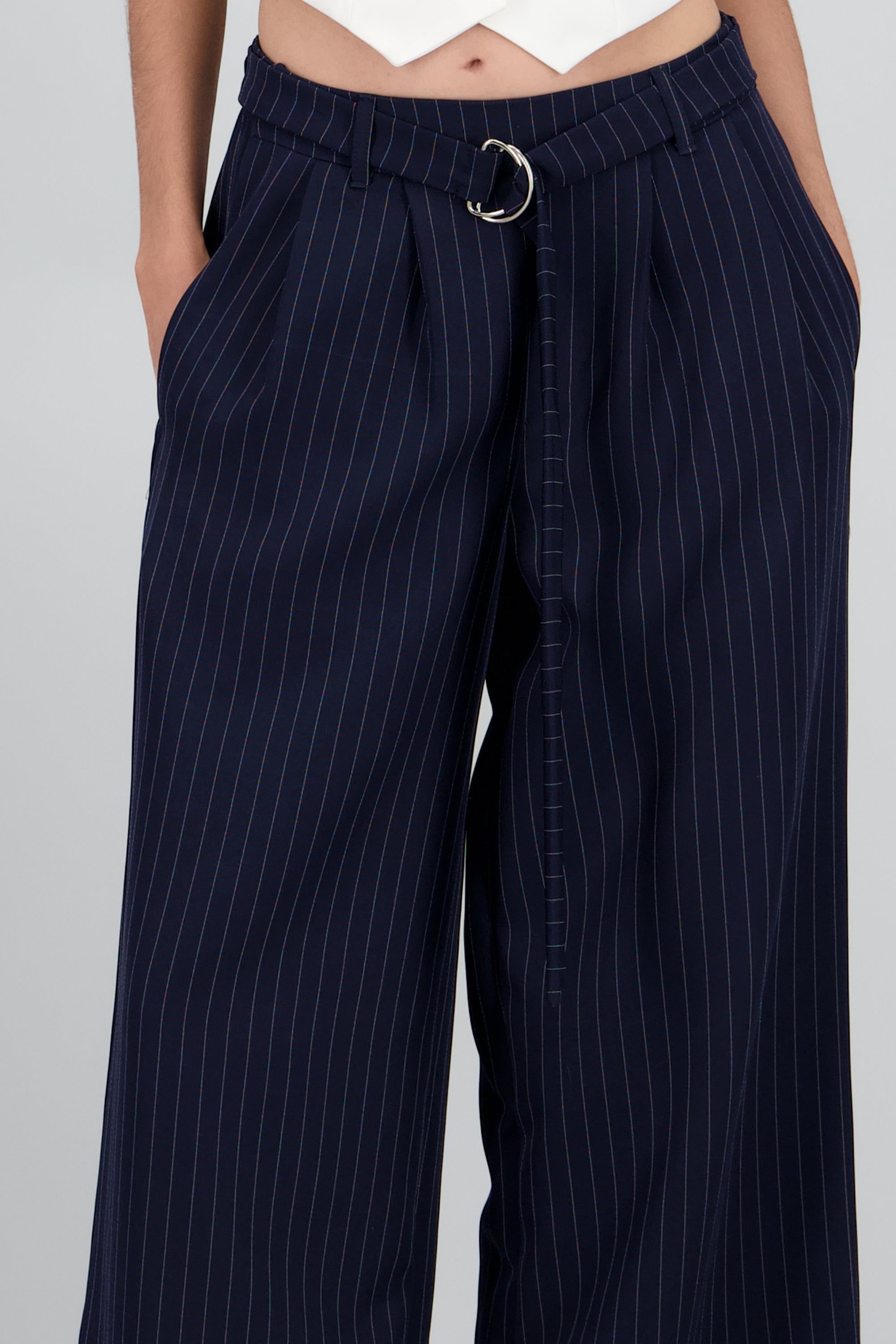 Pantalon sastre cinturon ajustable estampado MARINO COMBO