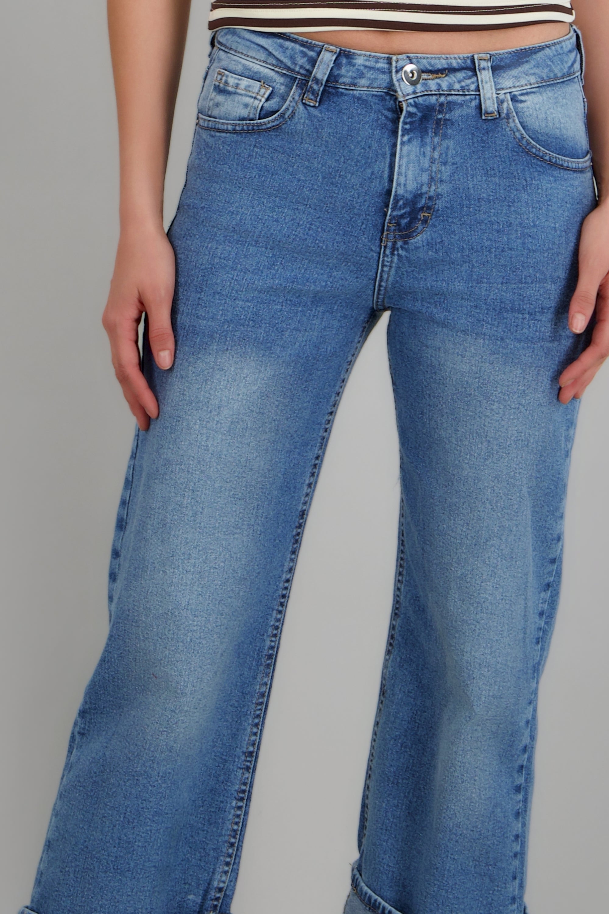 Jeans baggy tiro medio valenciana Hypsters AZUL