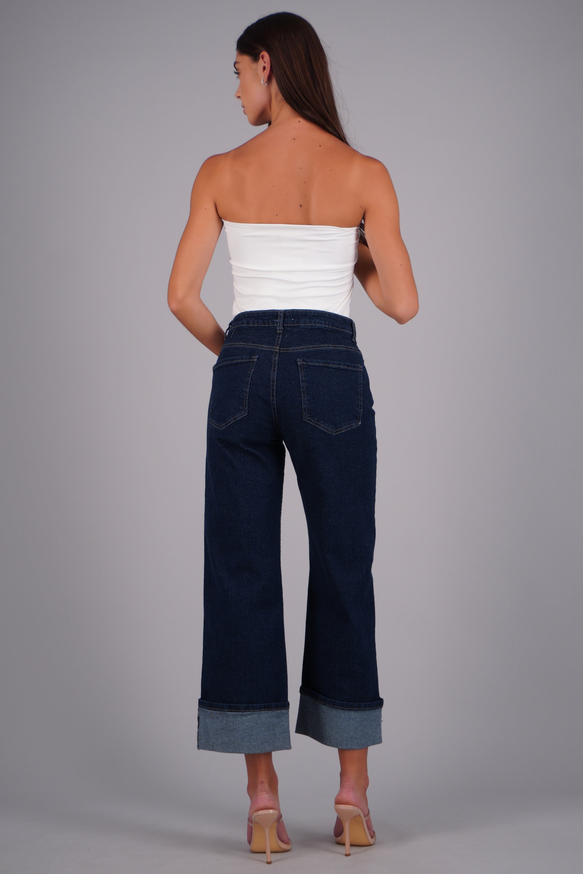 Jeans baggy tiro medio valenciana Hypsters DARK WASH