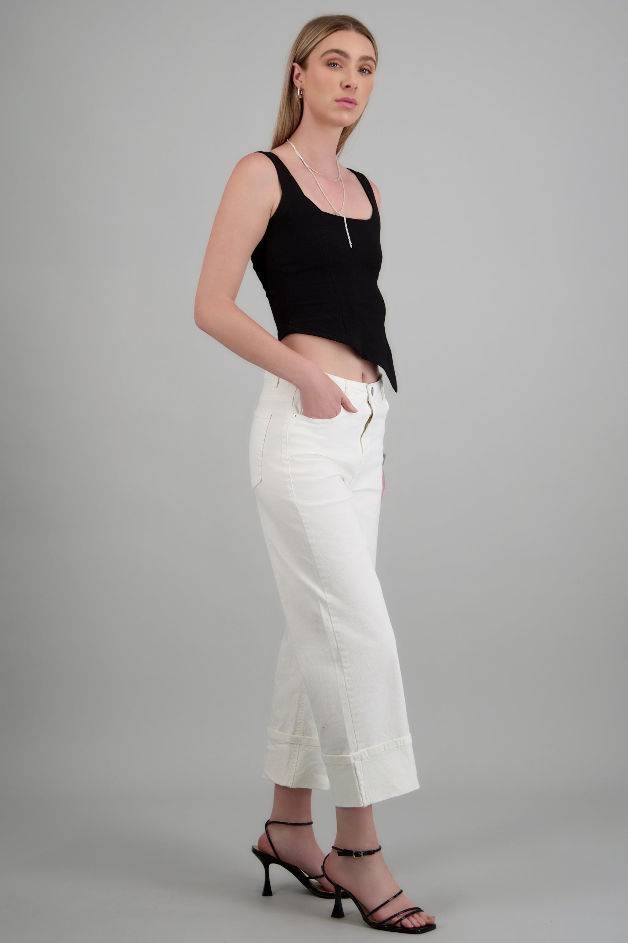 Jeans baggy tiro medio valenciana Hypsters BLANCO