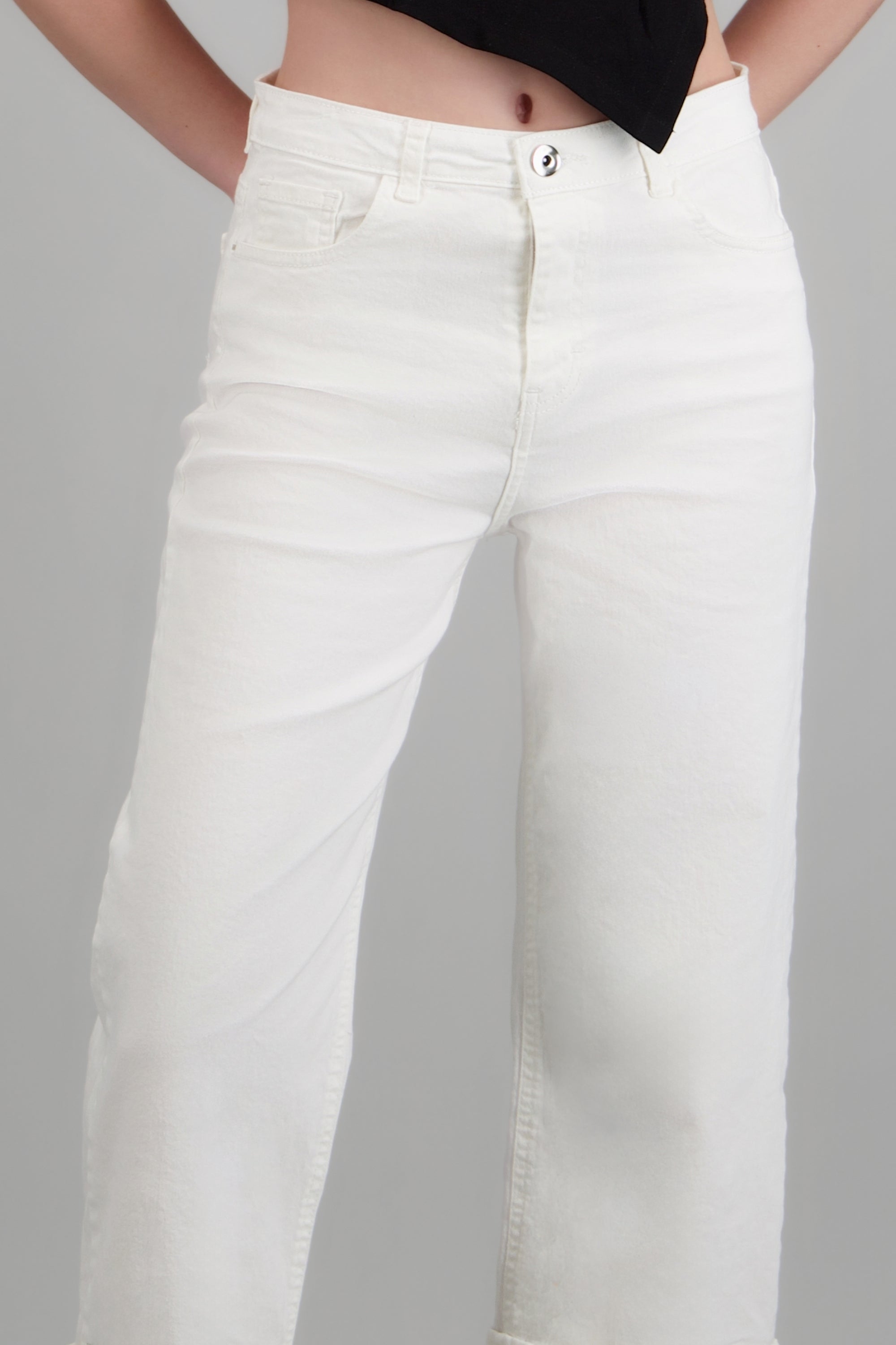 Jeans baggy tiro medio valenciana Hypsters BLANCO