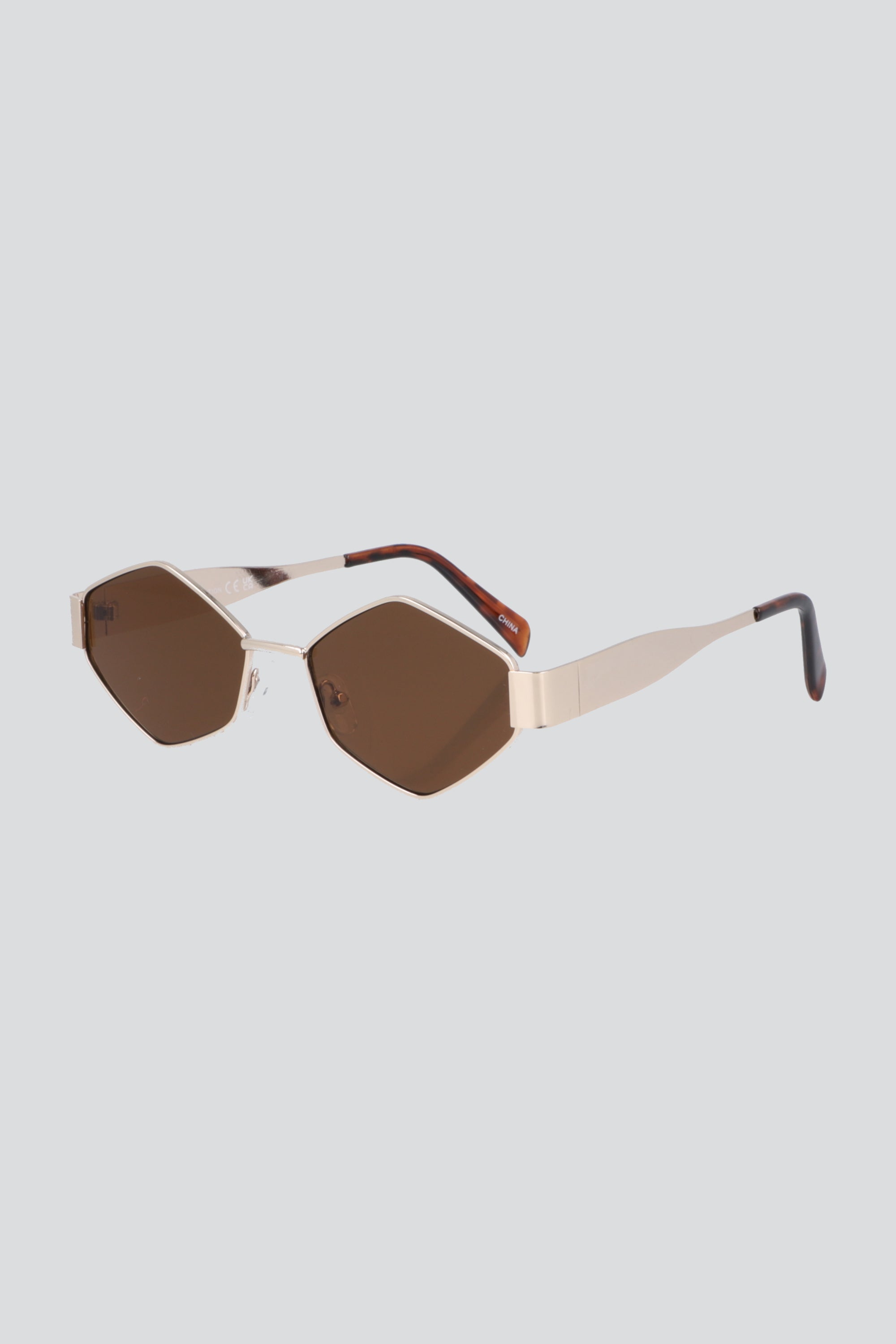 Lentes geométricos marco metálico CAFE