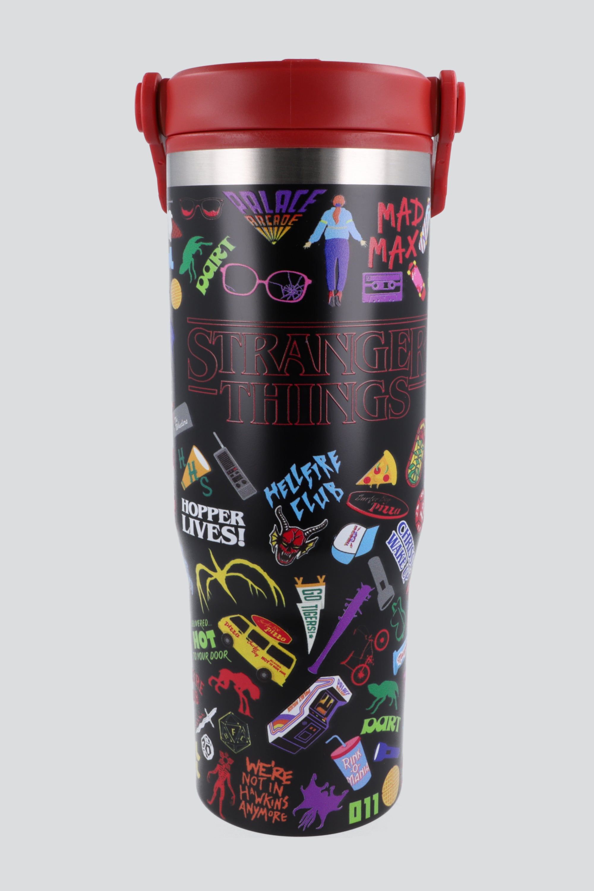 TERMO STRANGER THINGS POPOTE ABATIBLE 940ML NEGRO COMBO