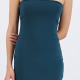 Vestido maxi doblez liso