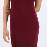 Vestido maxi doblez liso