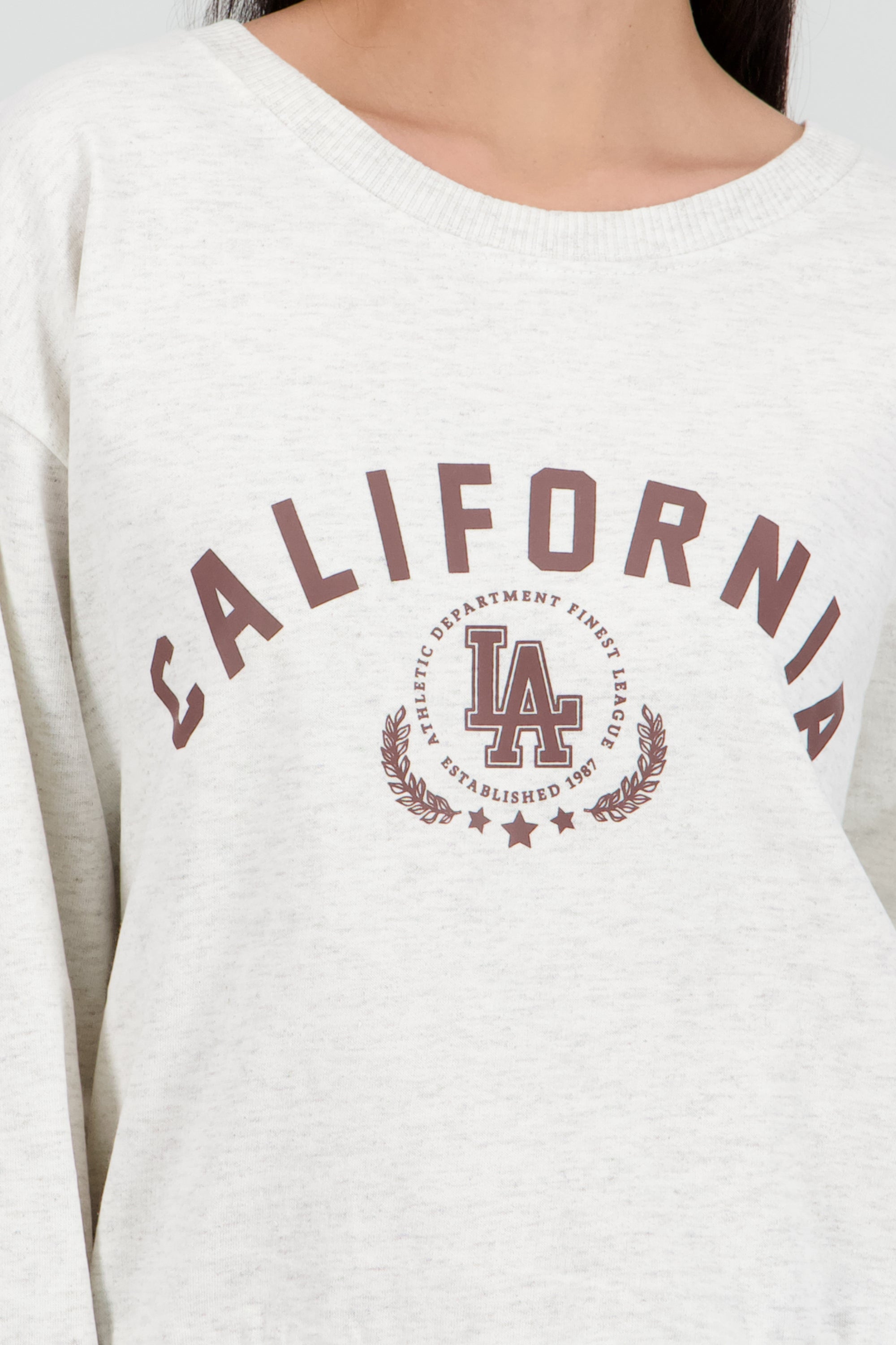 Sudadera estampado conjunto scrunchie GRIS JASPE