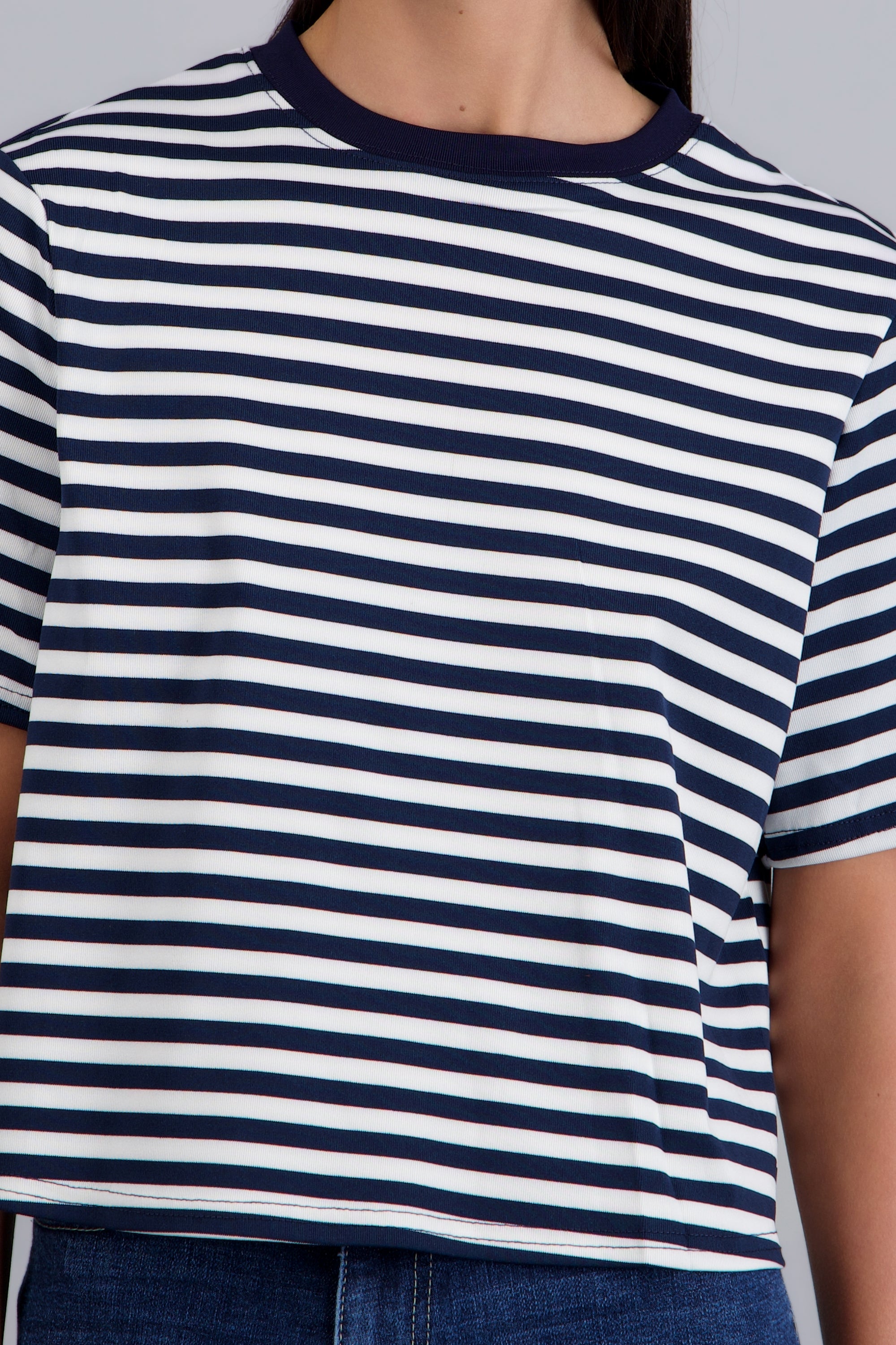 Playera de rayas boxy MARINO COMBO
