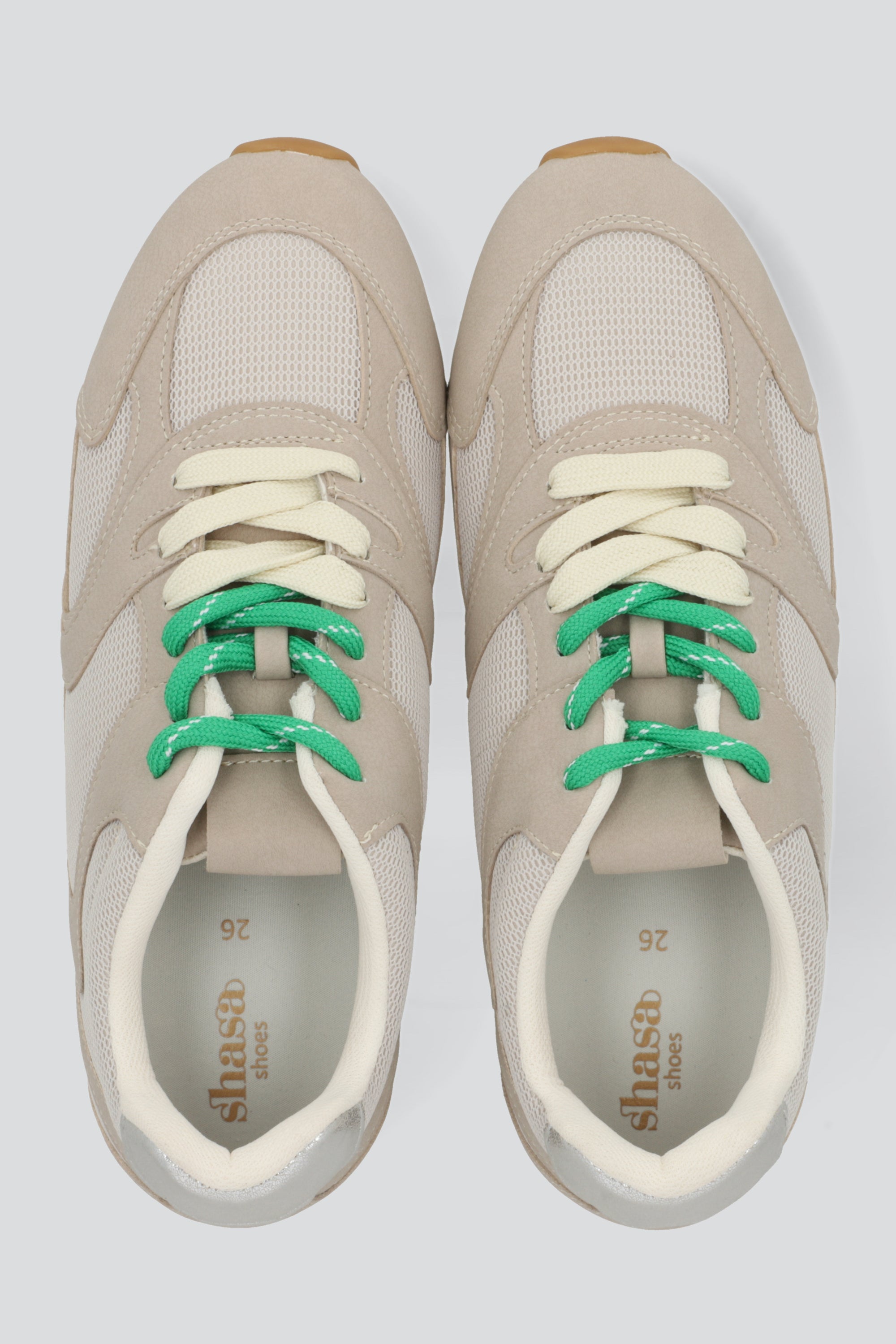 Tenis gamucina agujeta doble TAUPE