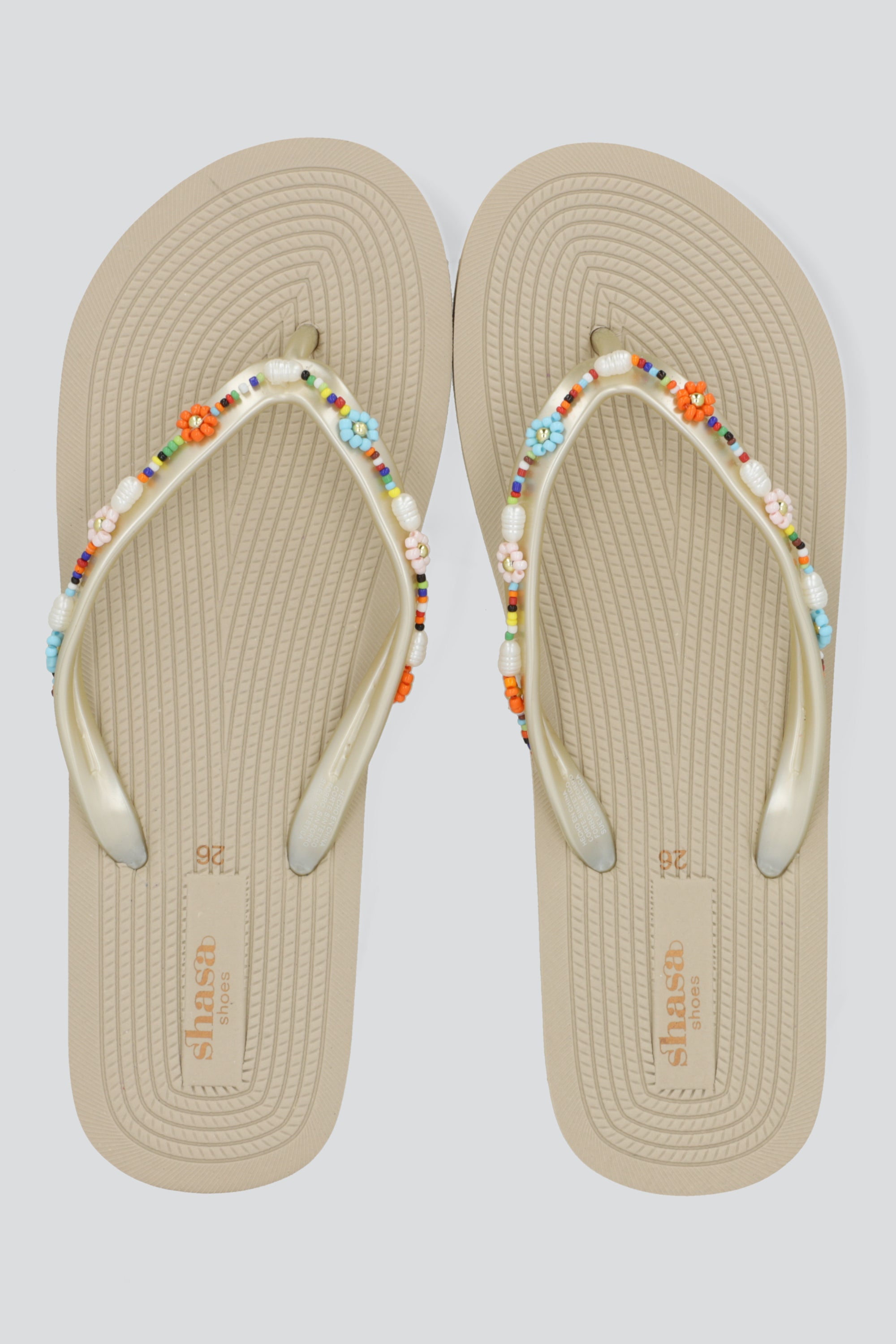 Flip flop charms multi TAUPE