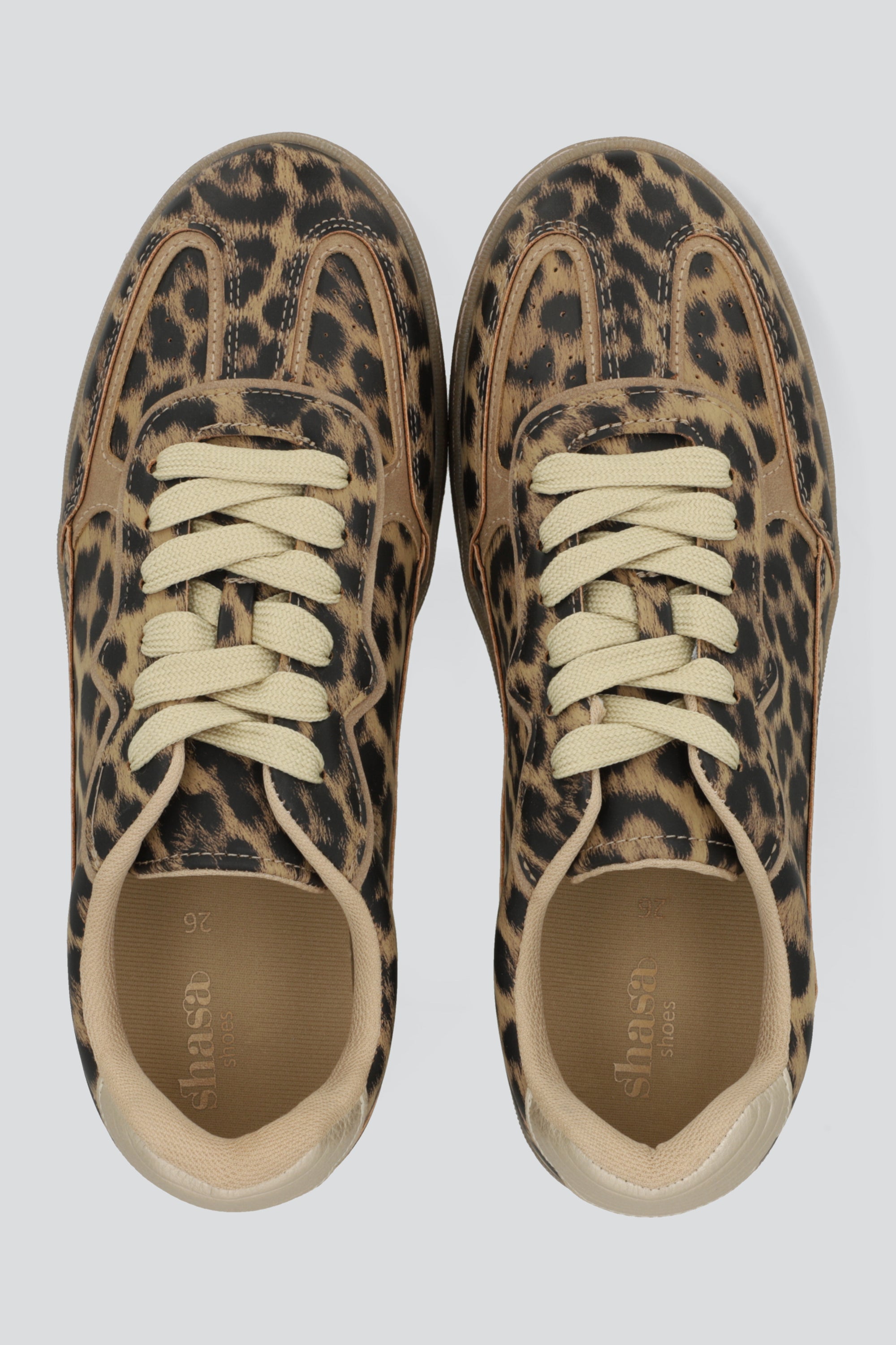 Tenis animalprint leopardo CAFE COMBO