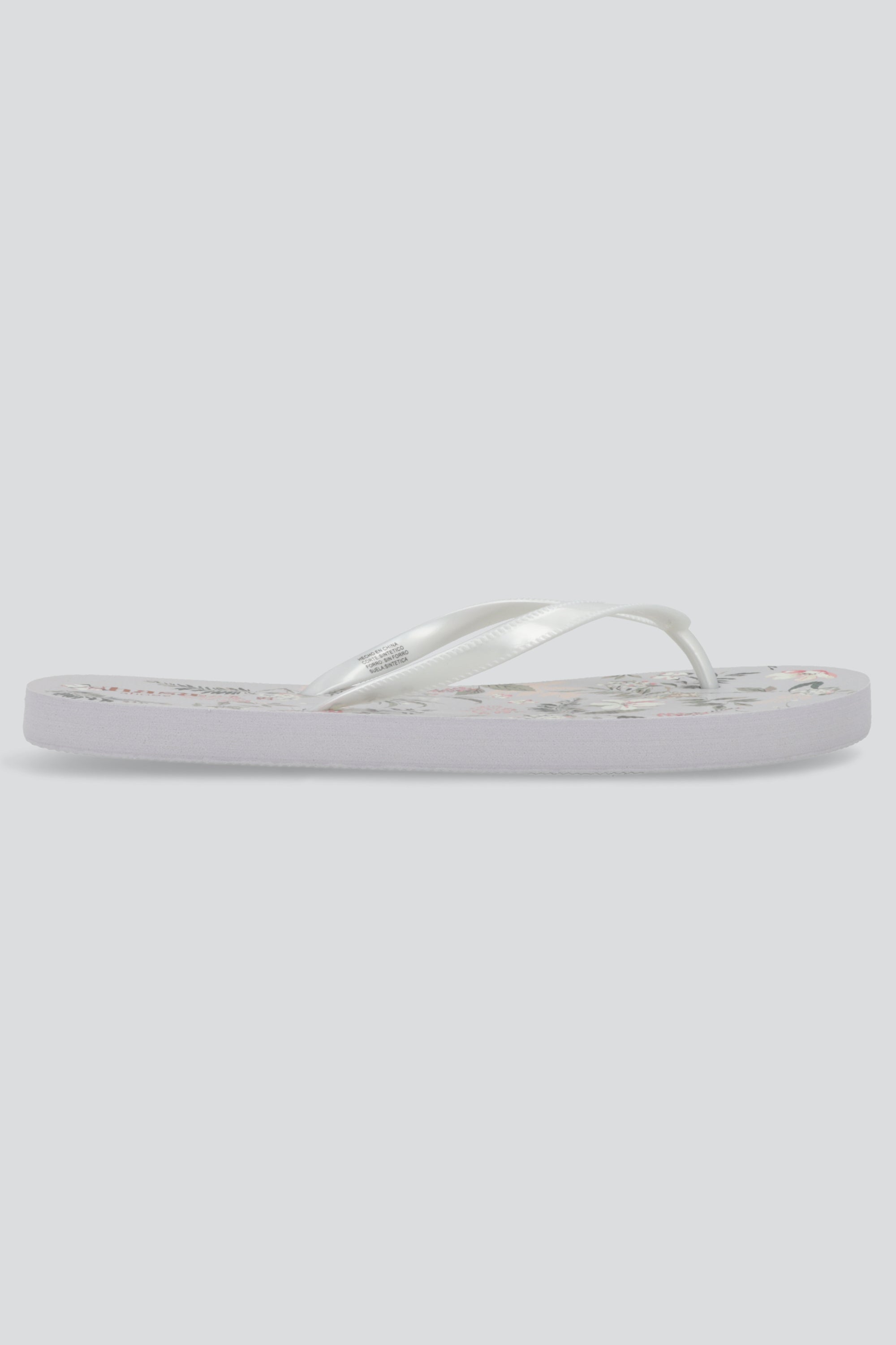 Flip flop flores salvajes PLATA