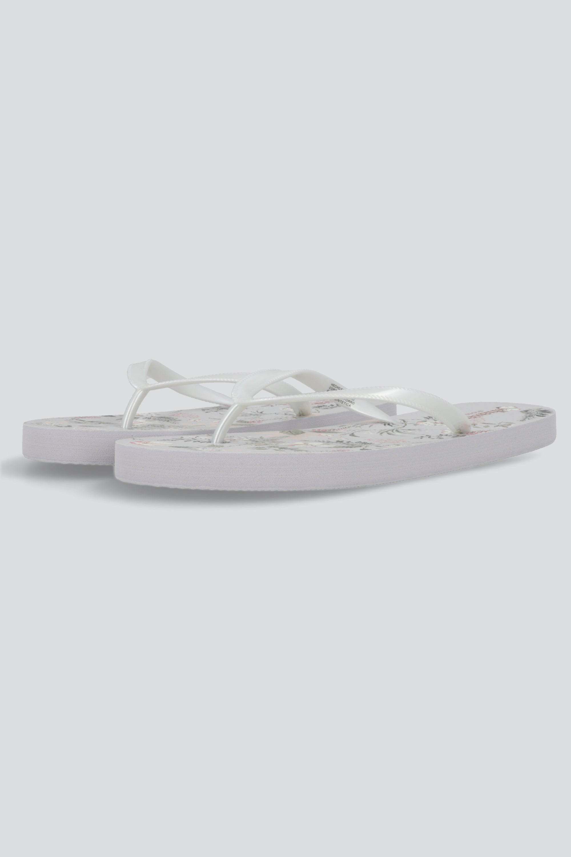 Flip flop flores salvajes PLATA