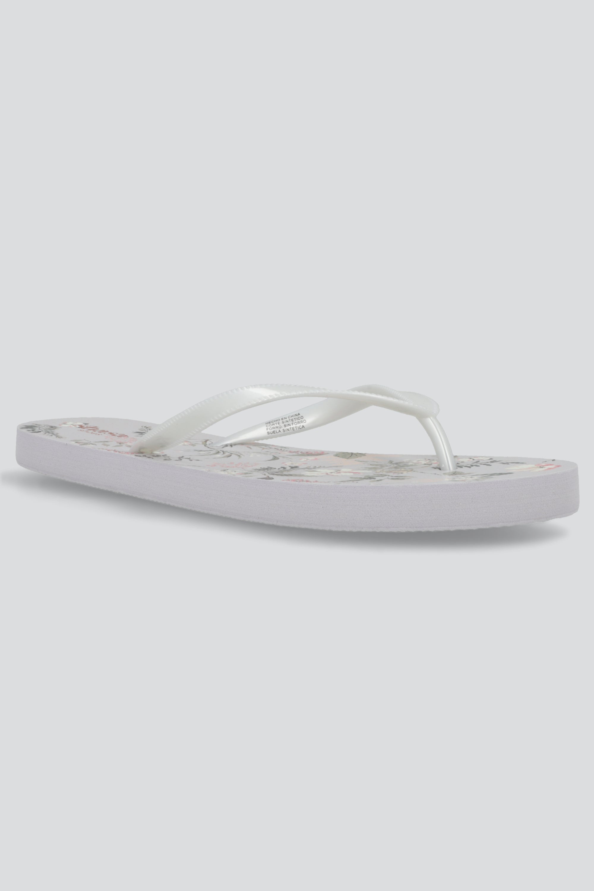 Flip flop flores salvajes PLATA