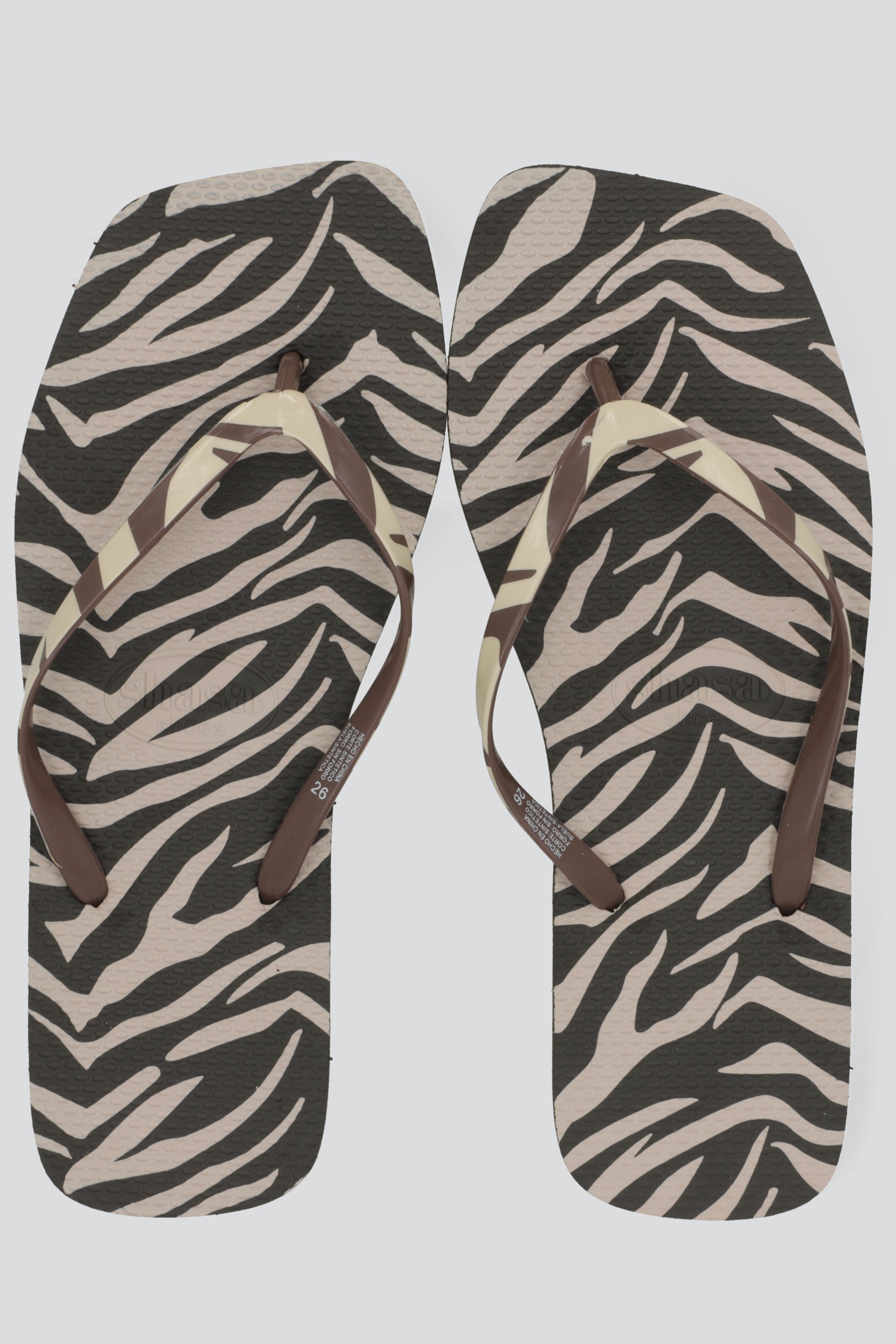 Flip flop animal print rebanada CAFE
