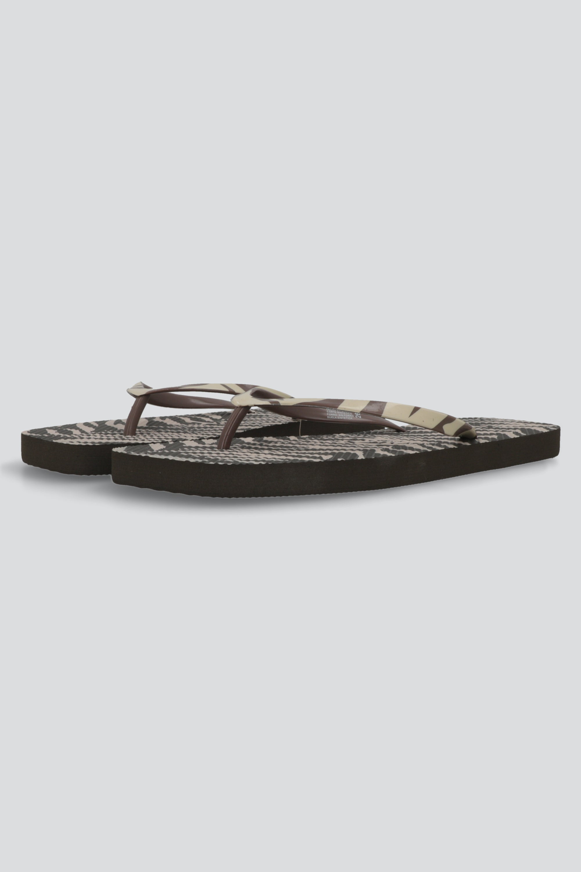 Flip flop animal print rebanada CAFE