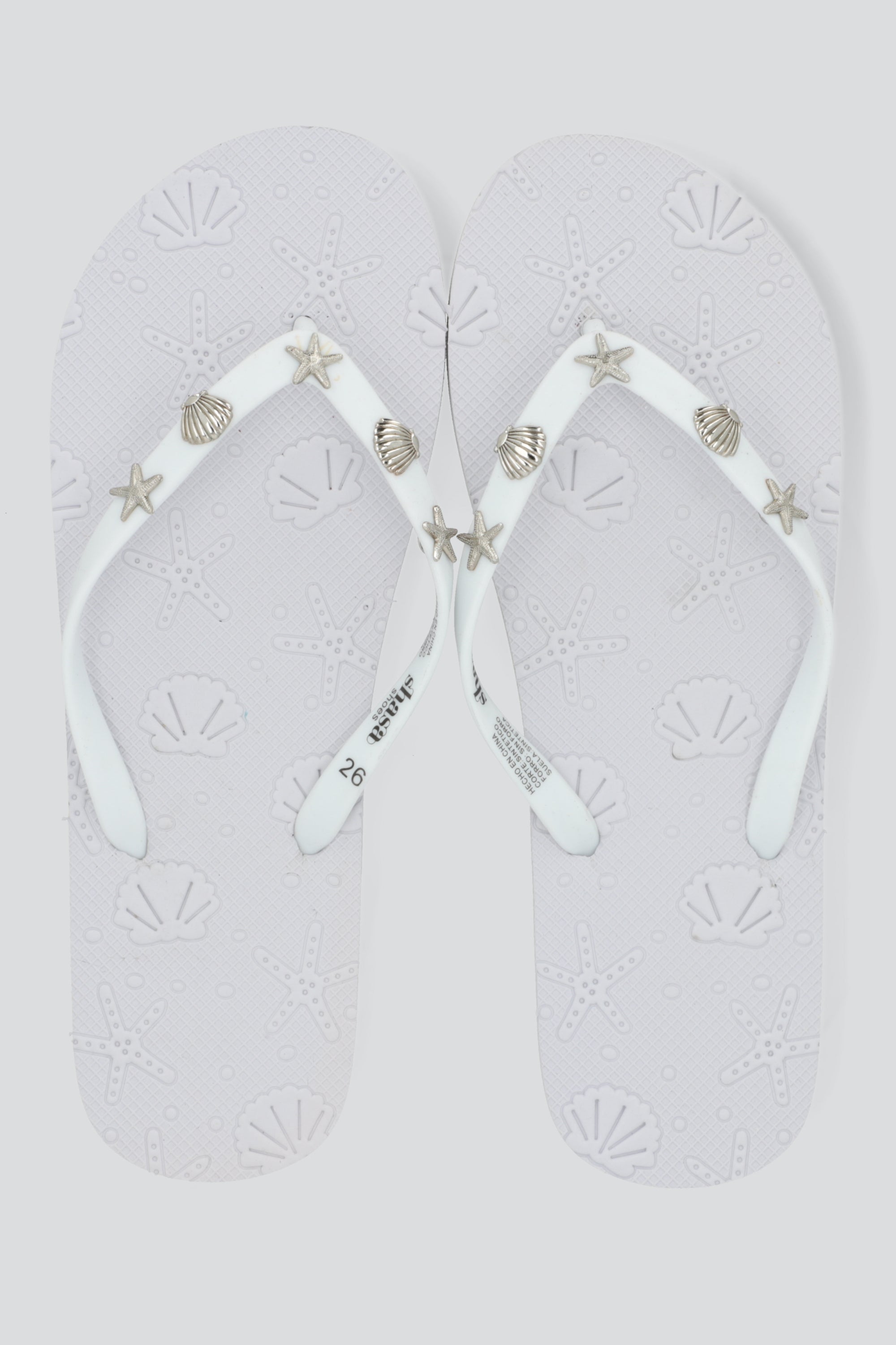 Flip flop detalles de mar BLANCO