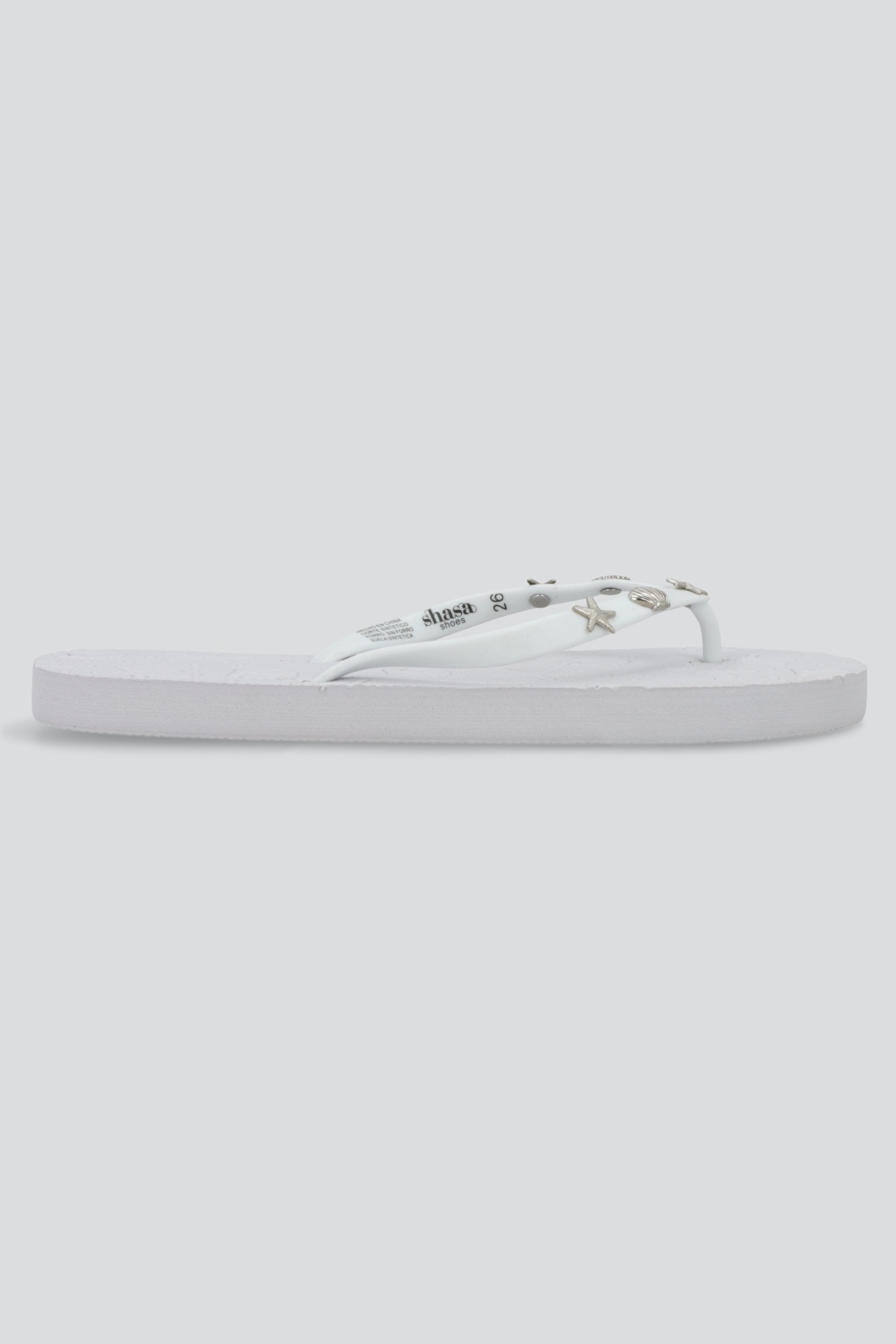 Flip flop detalles de mar BLANCO