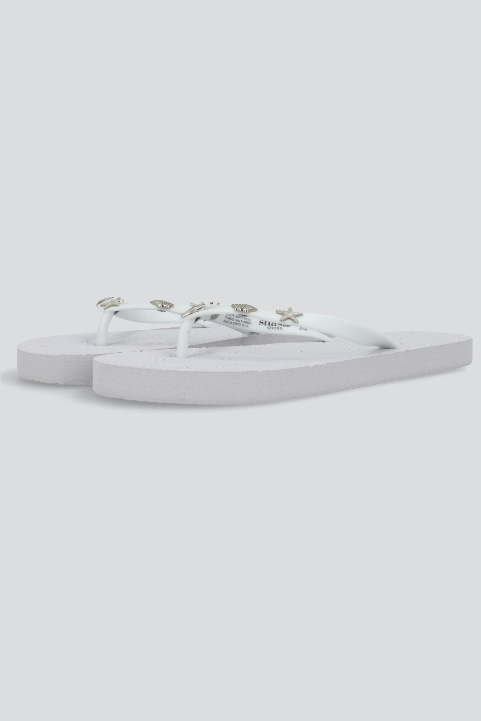 Flip flop detalles de mar BLANCO