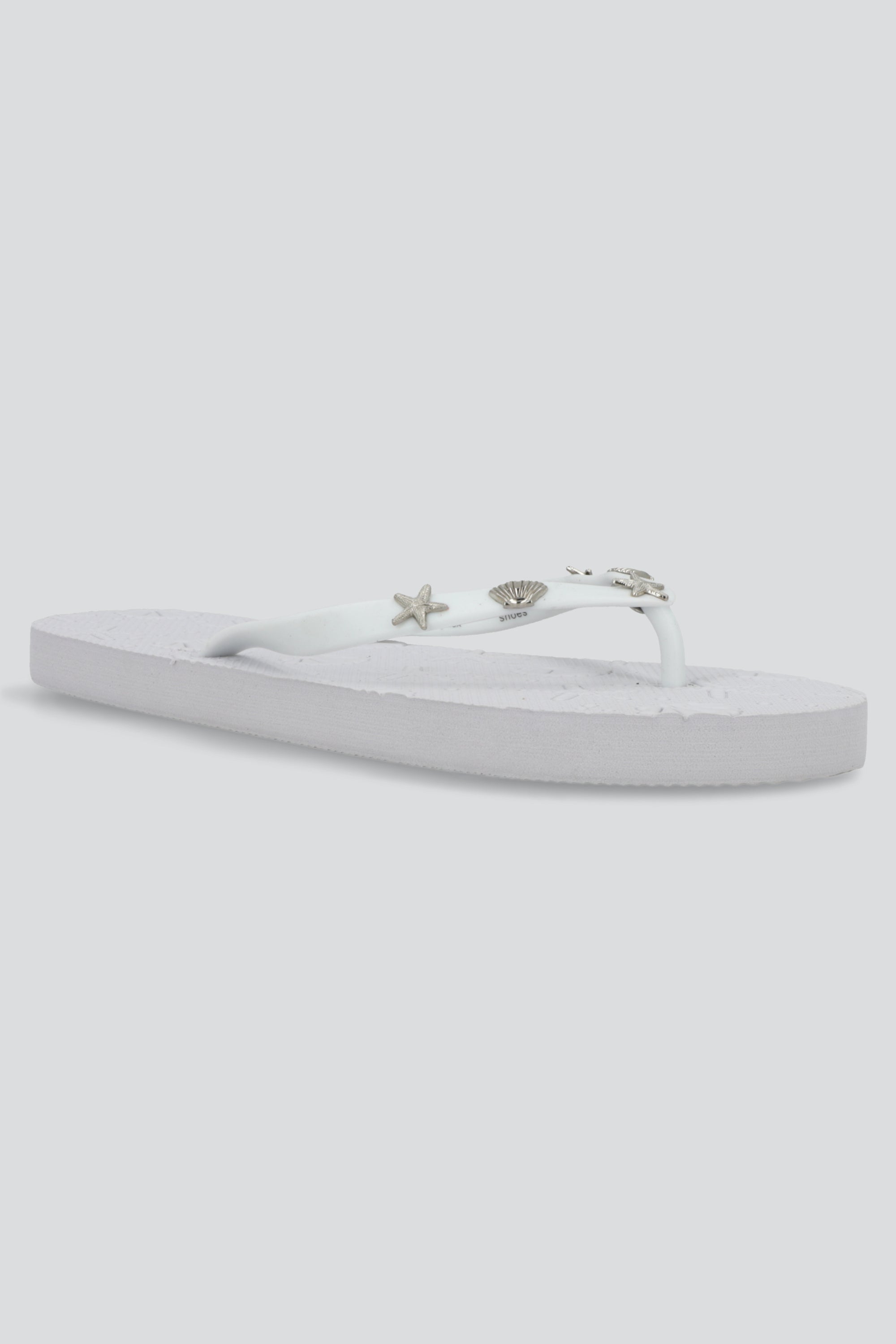 Flip flop detalles de mar BLANCO