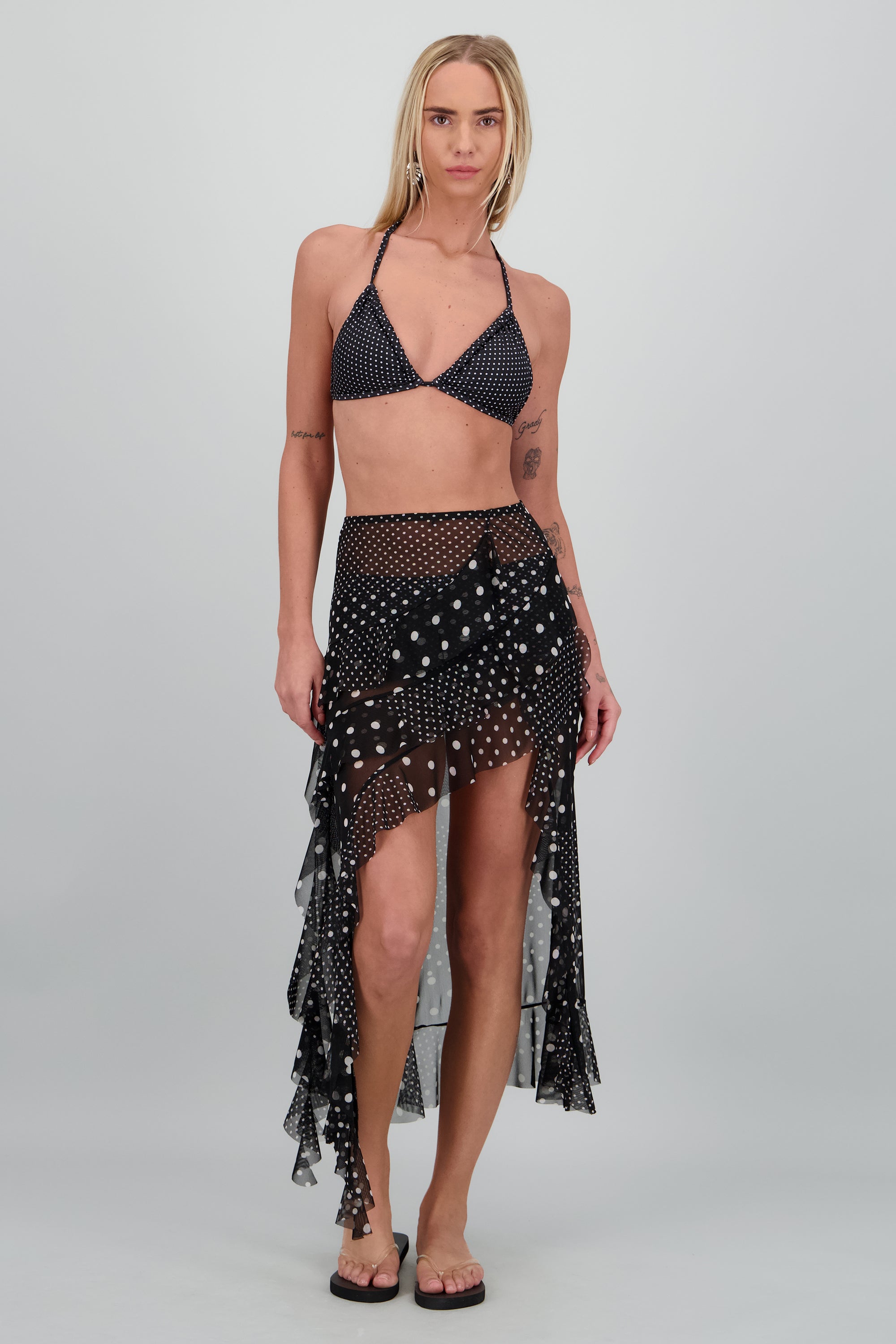 Salida olanes estampado lunare NEGRO COMBO