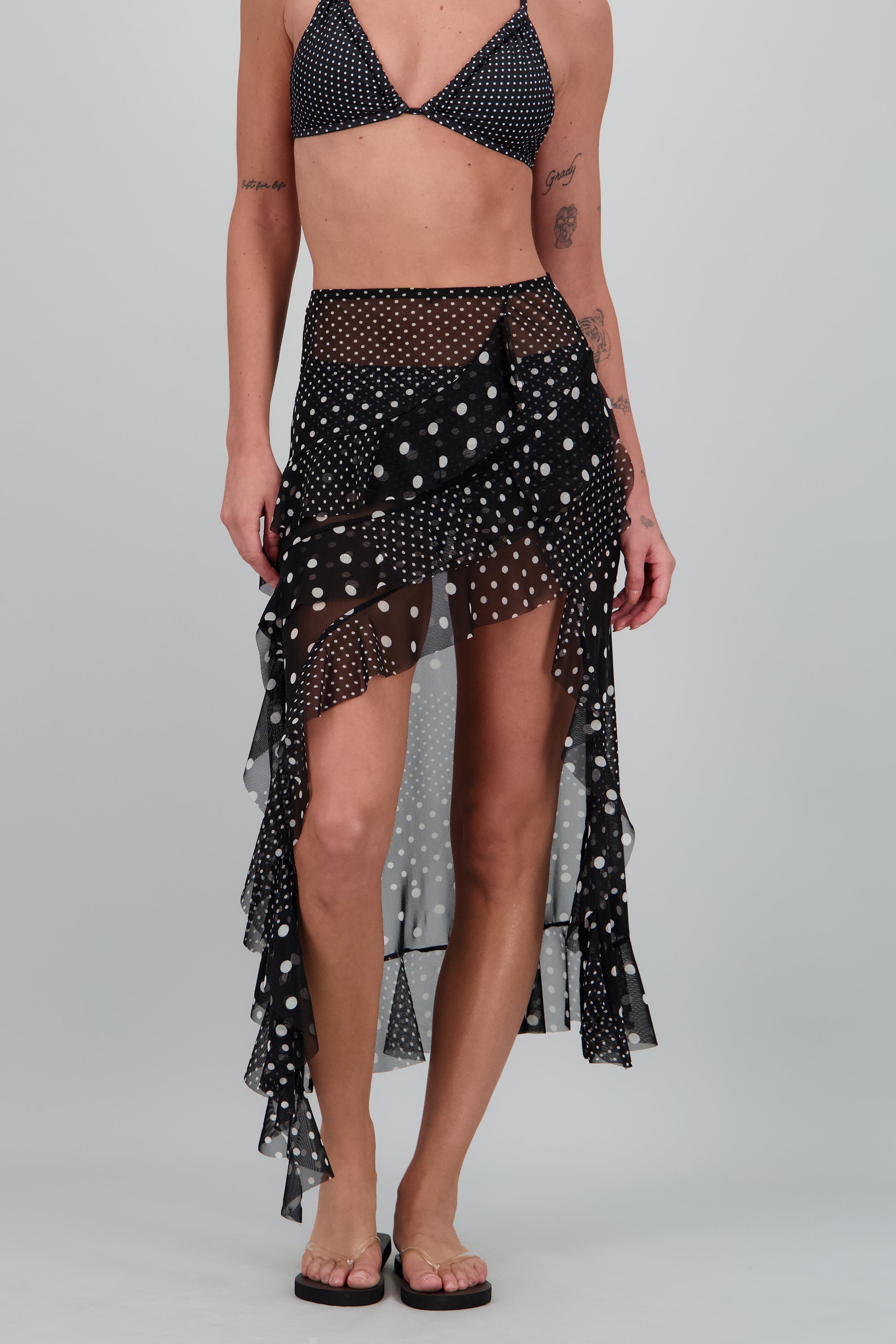 Salida olanes estampado lunare NEGRO COMBO