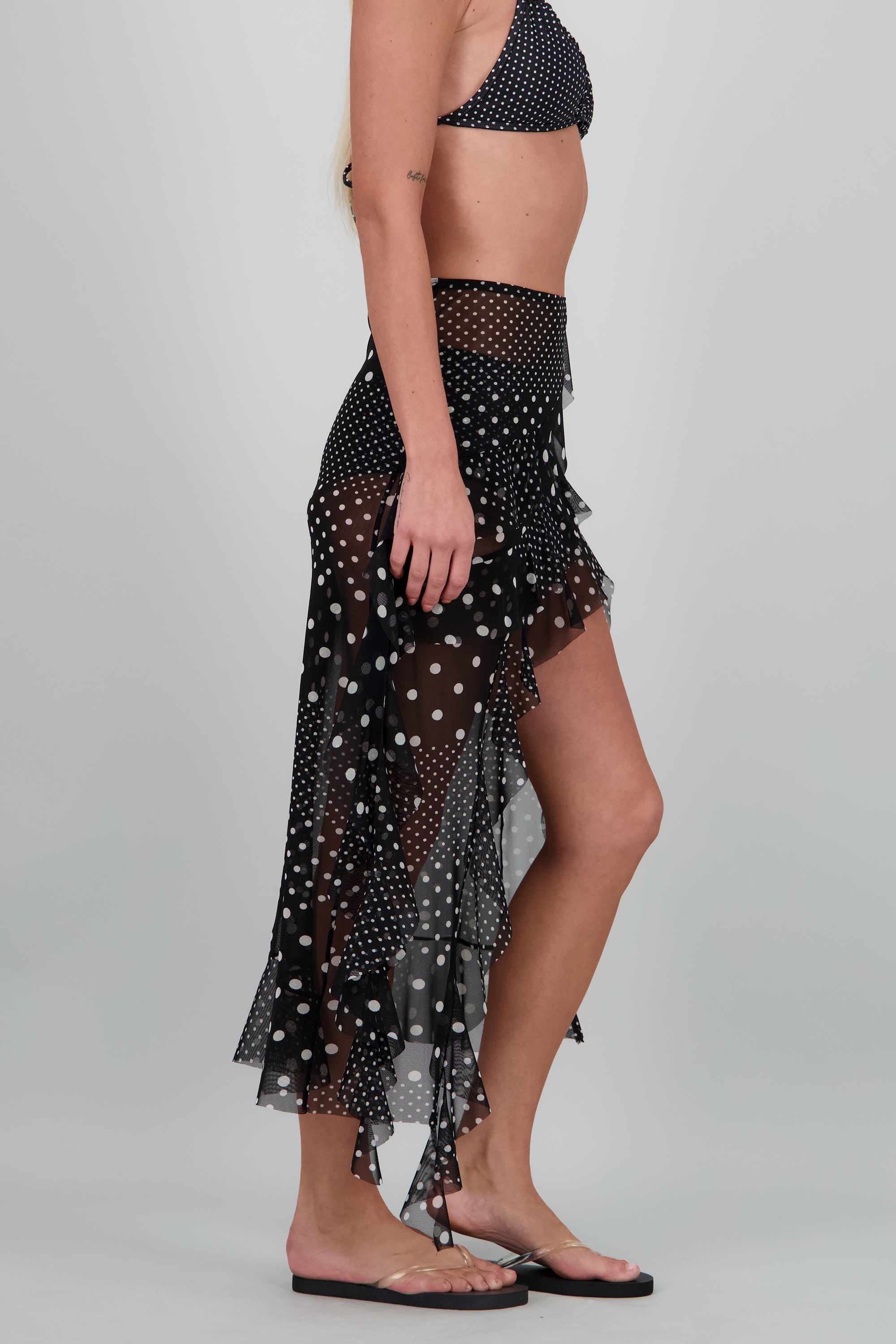 Salida olanes estampado lunare NEGRO COMBO