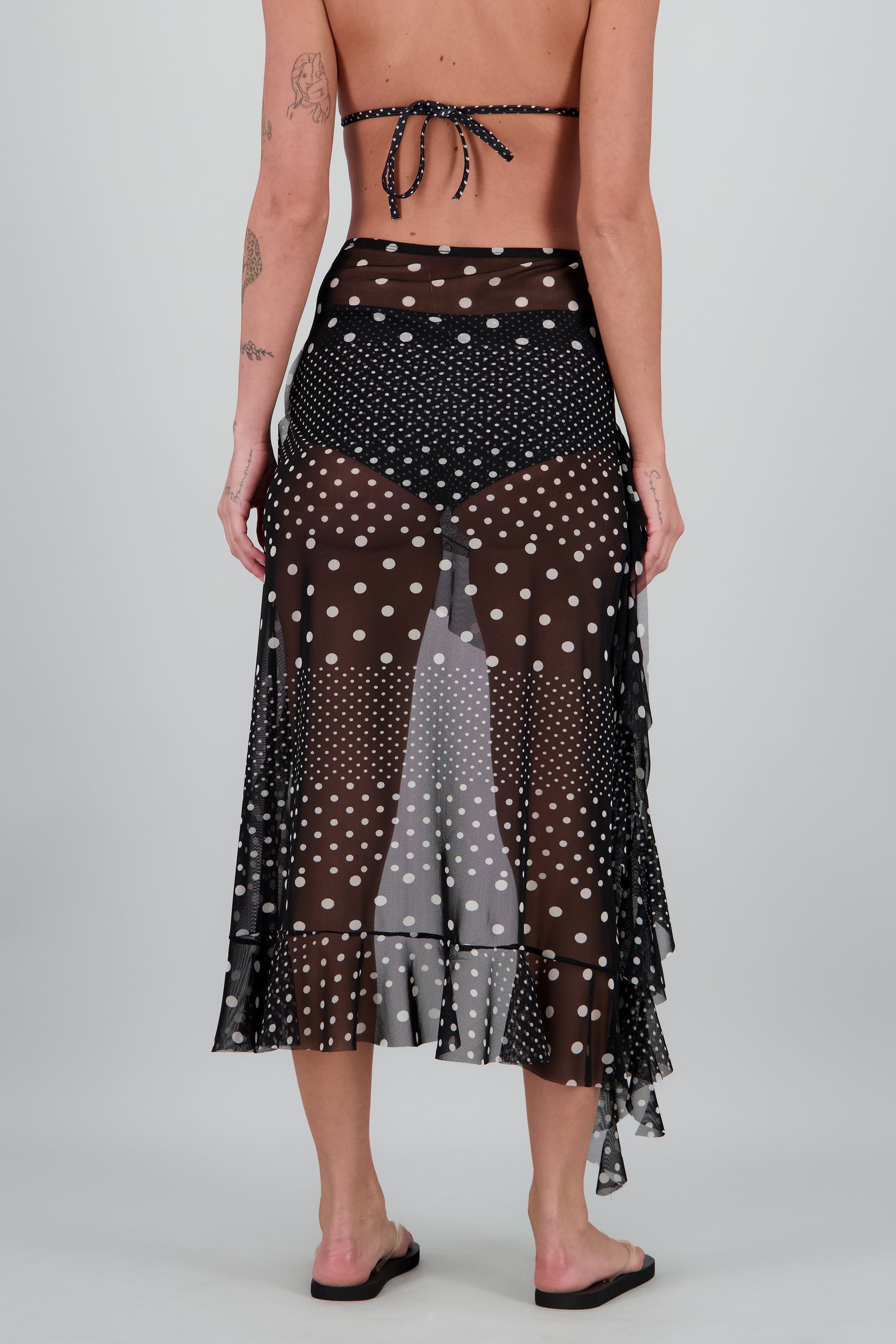 Salida olanes estampado lunare NEGRO COMBO