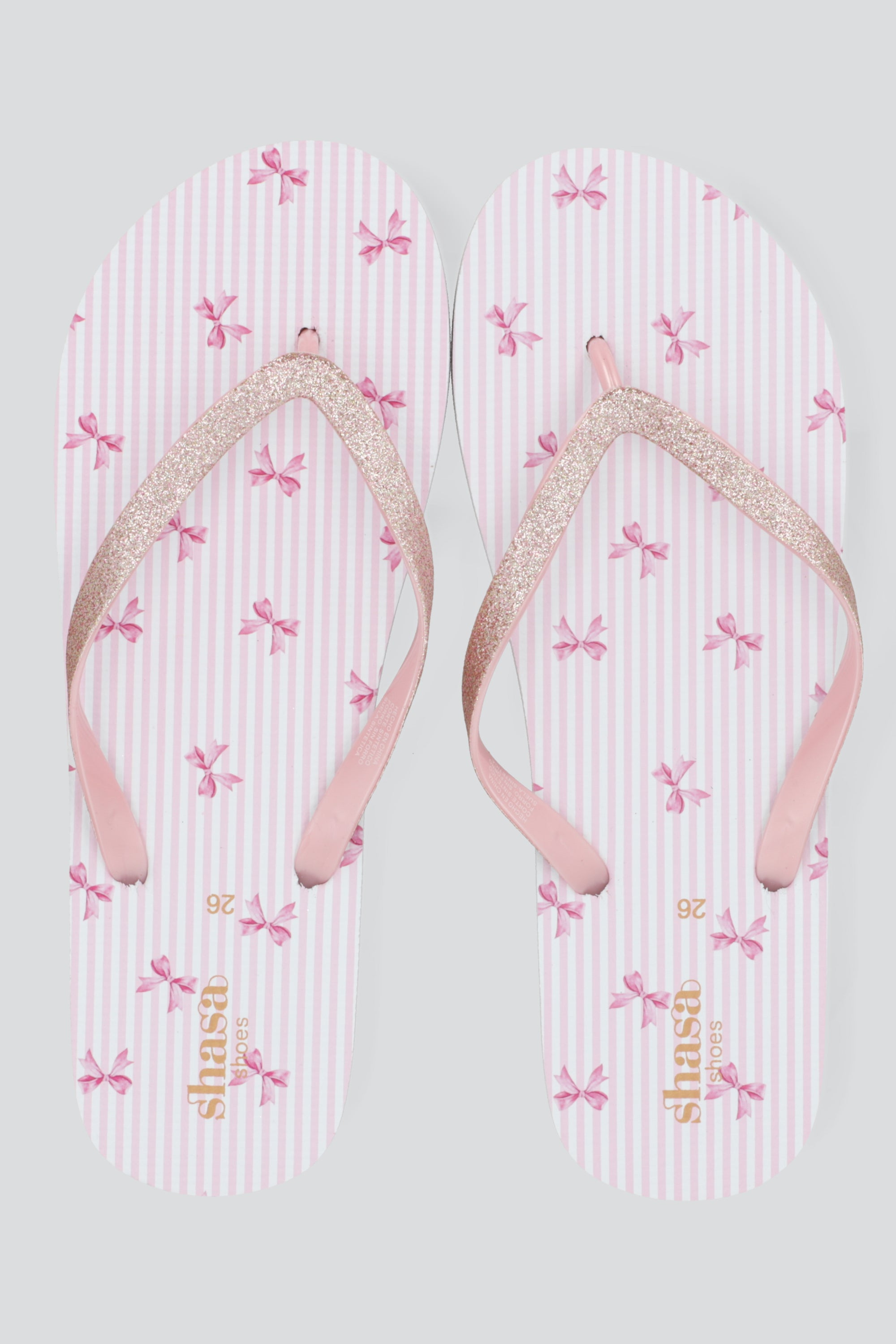 Flip flop moños coquette ROSA