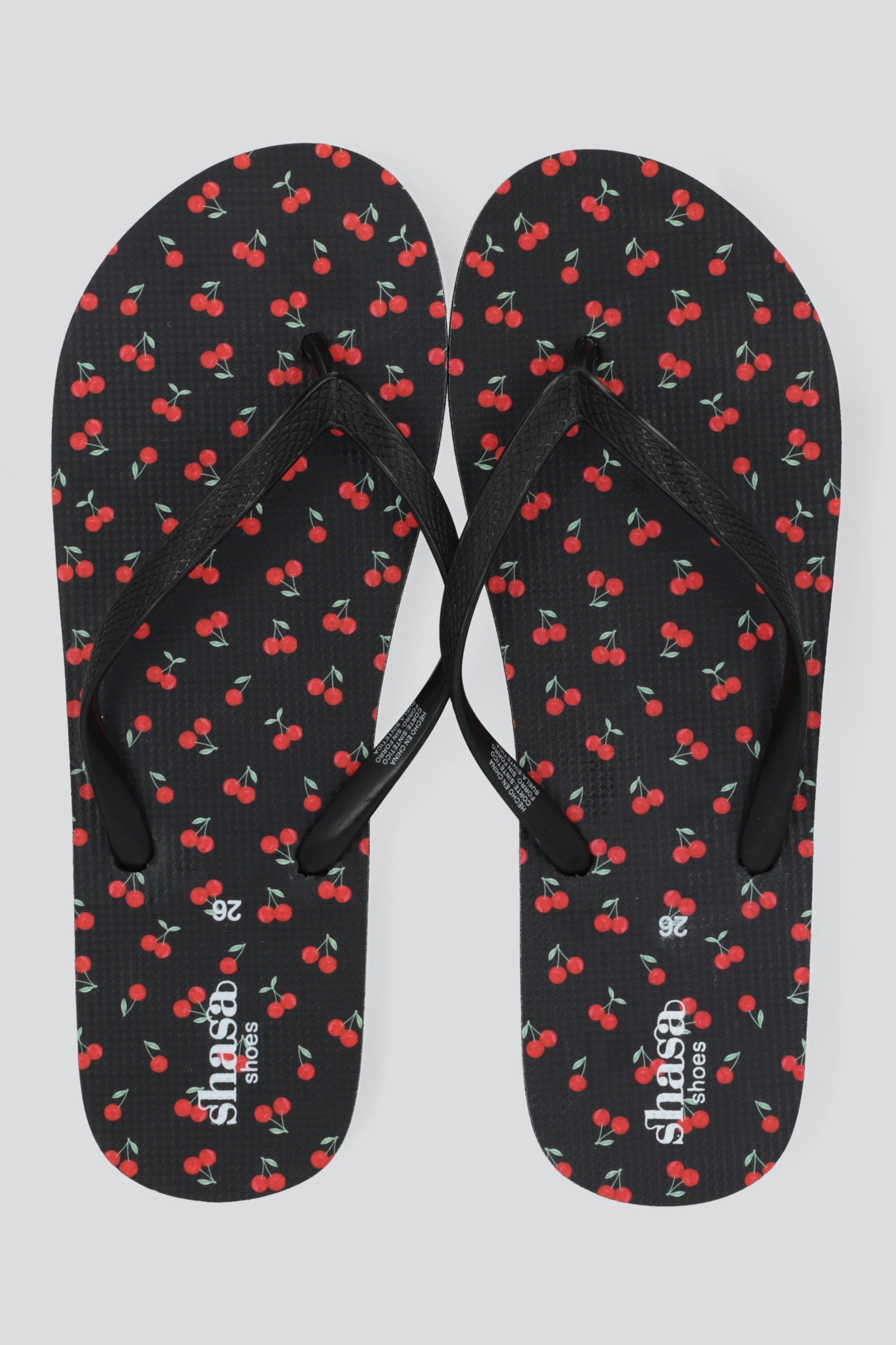 Flip flop mini cerezas NEGRO