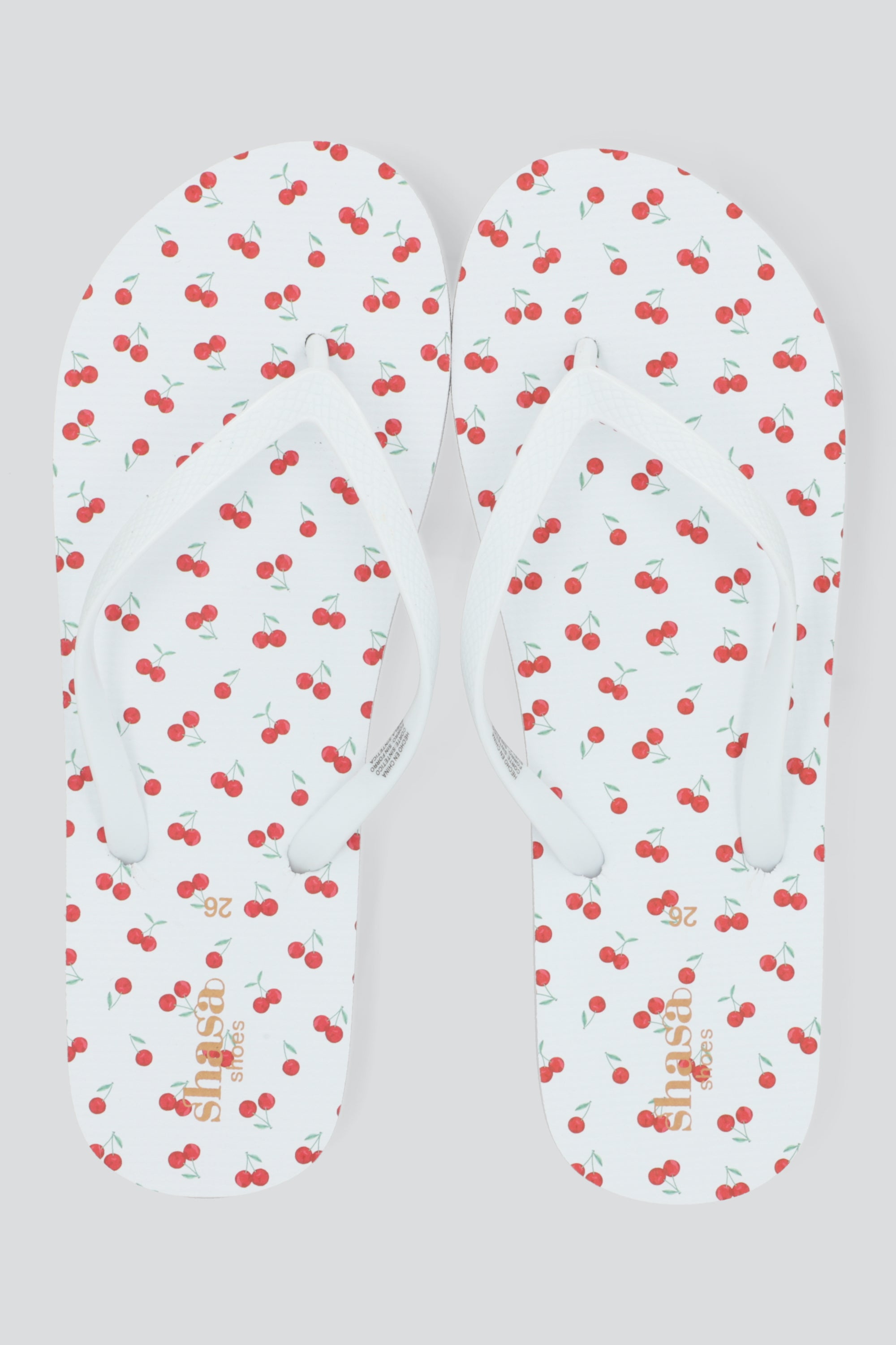 Flip flop mini cerezas ROJO