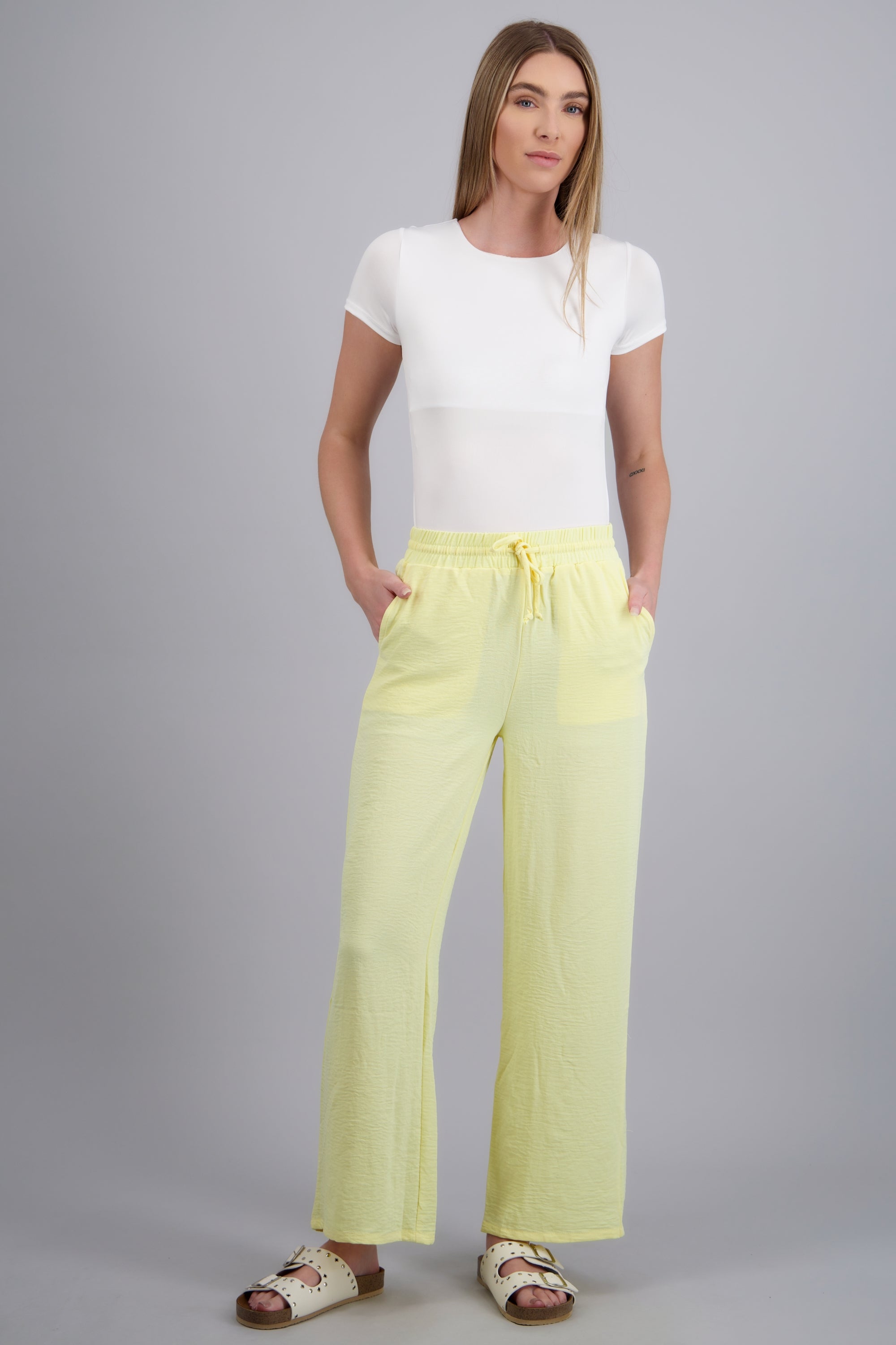 Sandalia dos hebillas corcho studs HUESO