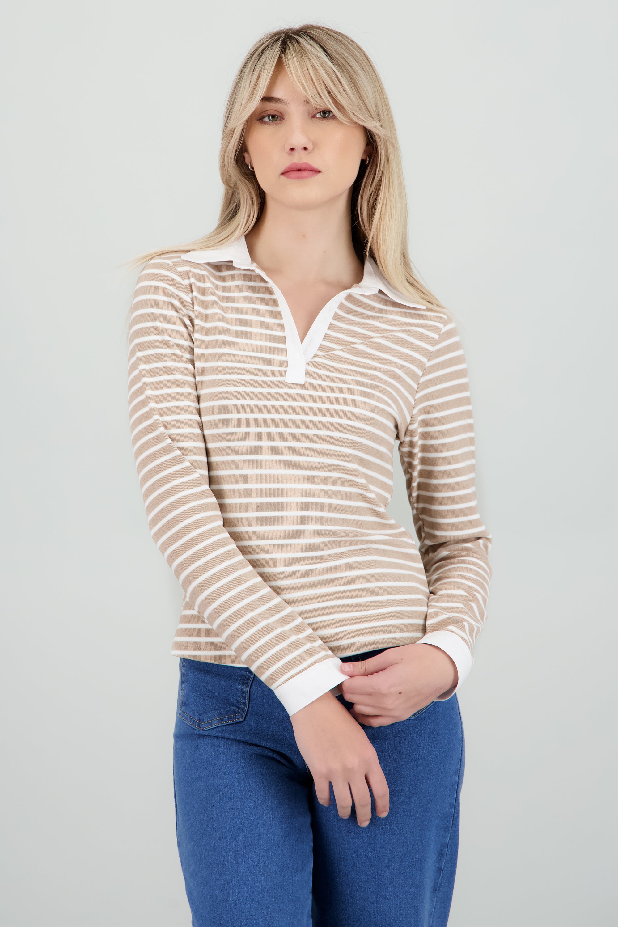 sueter rib polo rayas ARENA