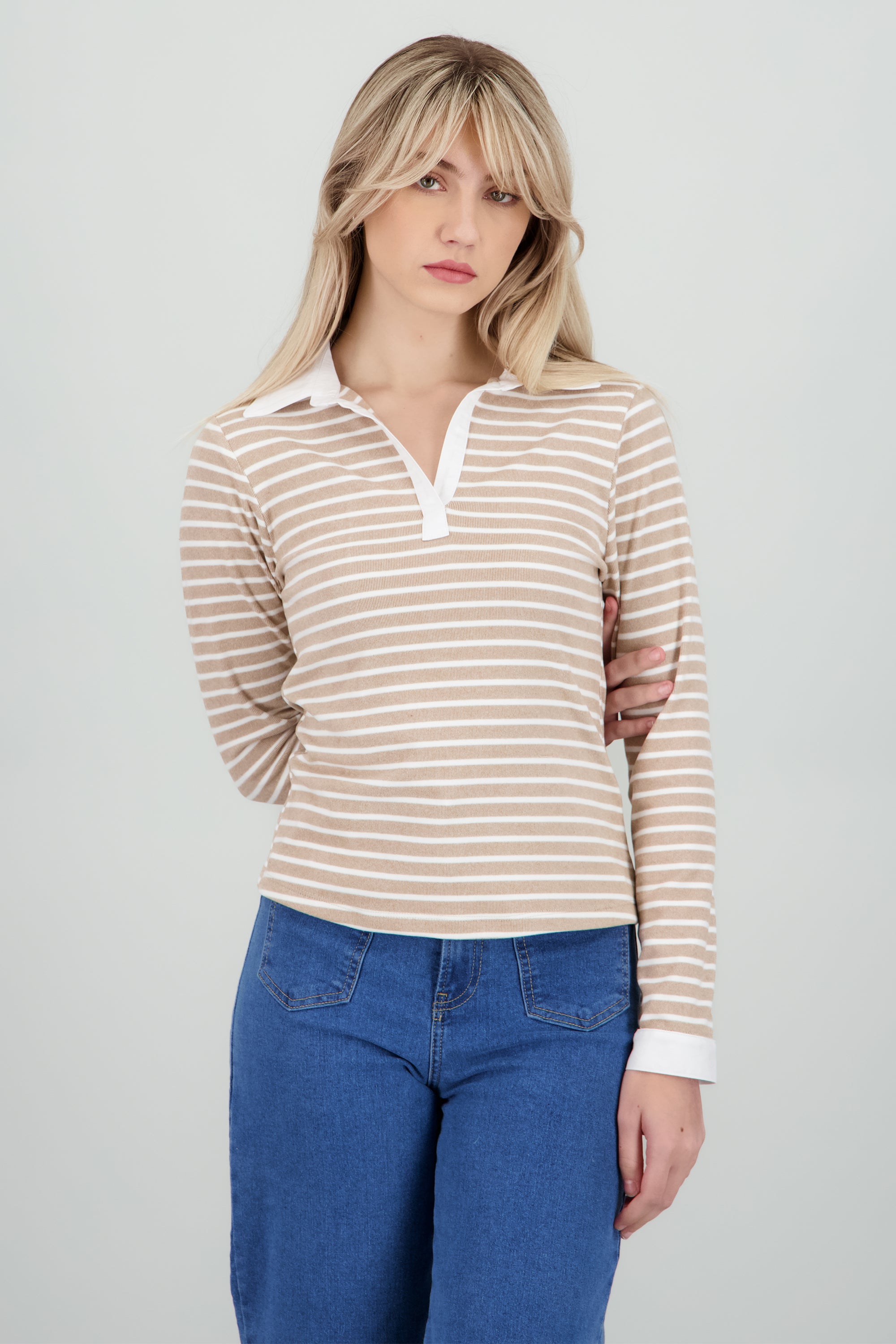 sueter rib polo rayas ARENA