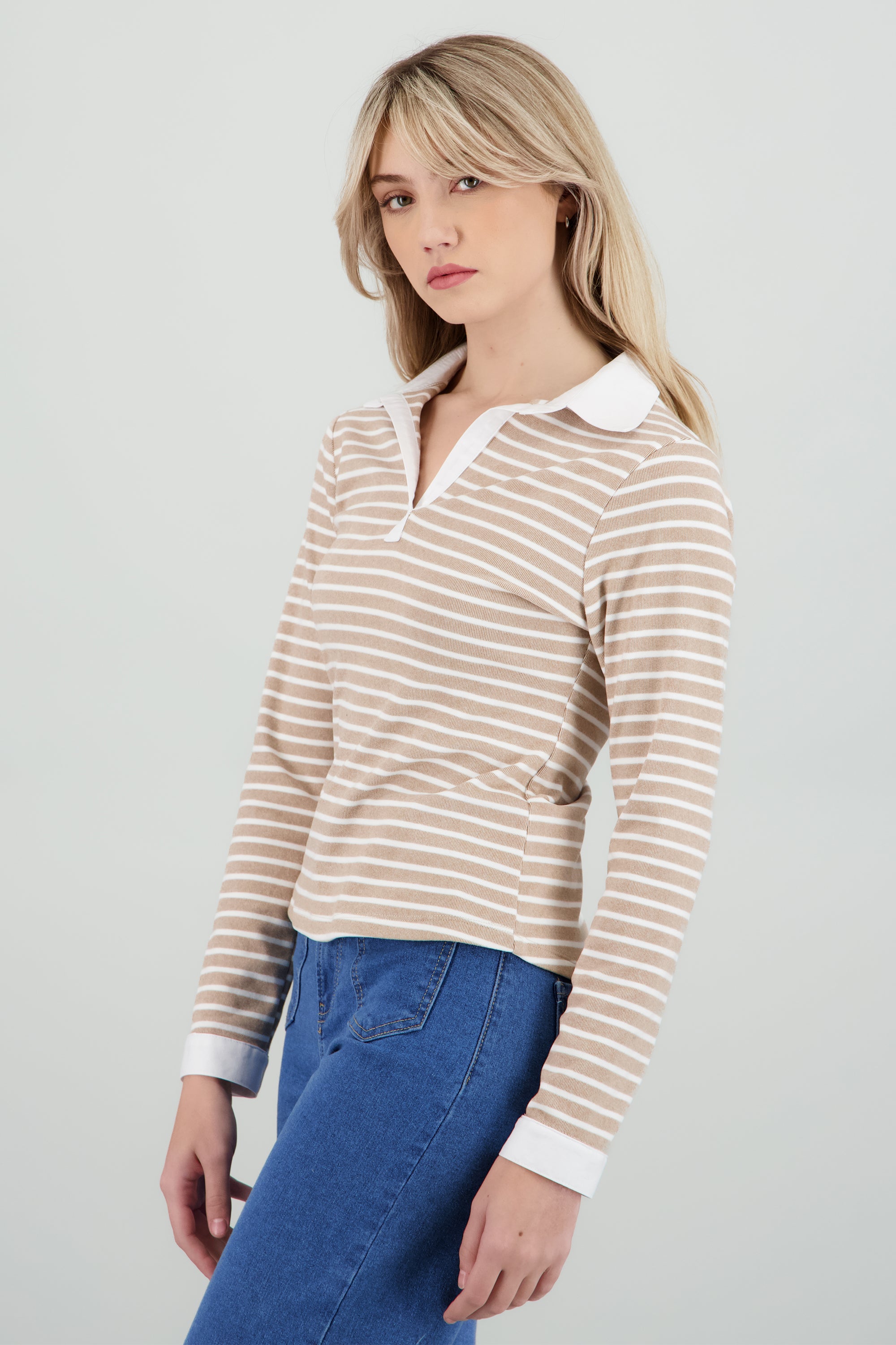 sueter rib polo rayas ARENA