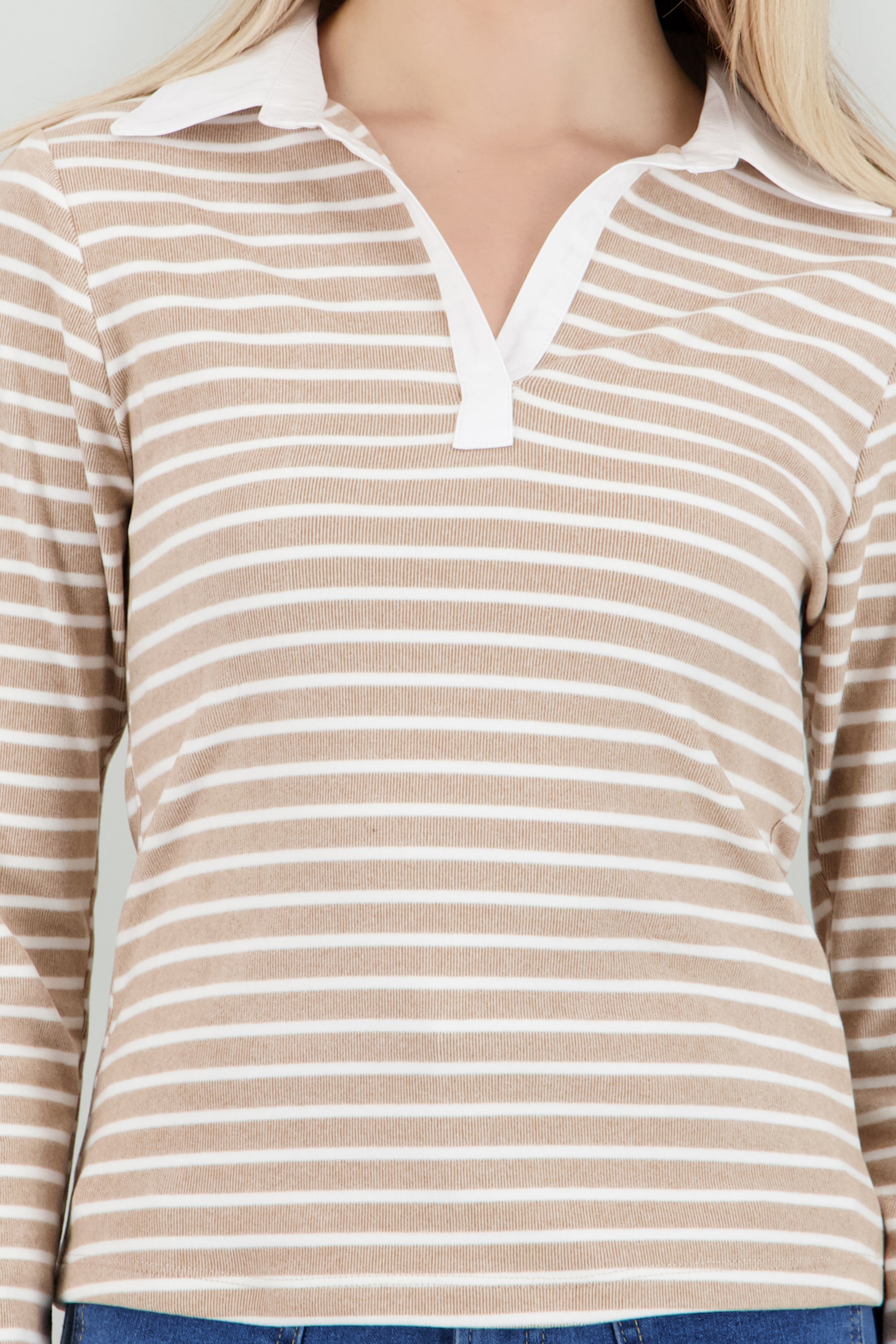 sueter rib polo rayas ARENA