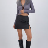 Falda Mini Efecto Piel