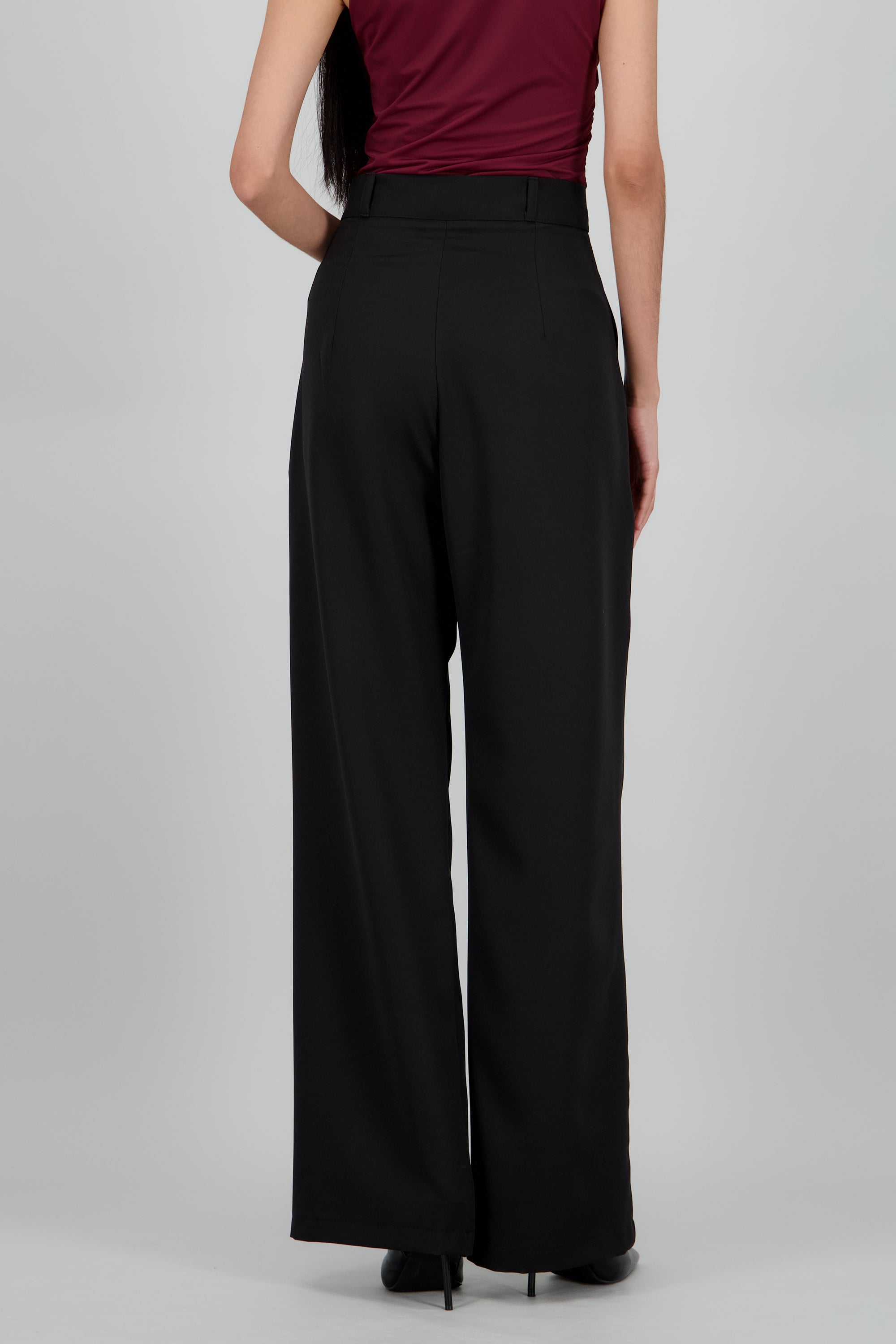 Pantalon Wide Leg Cintura Alta NEGRO