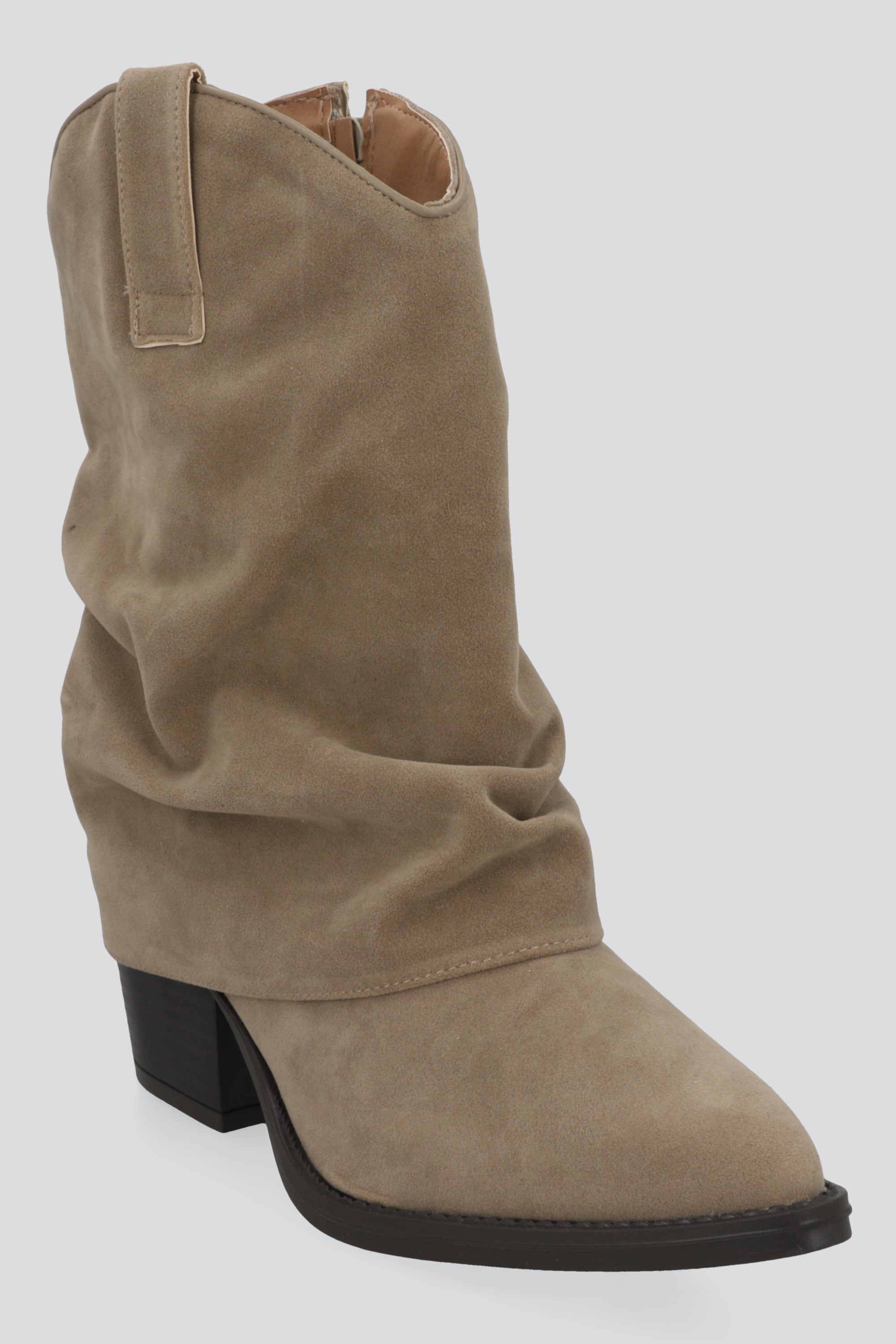Botin vaquero con funda gamucina BEIGE