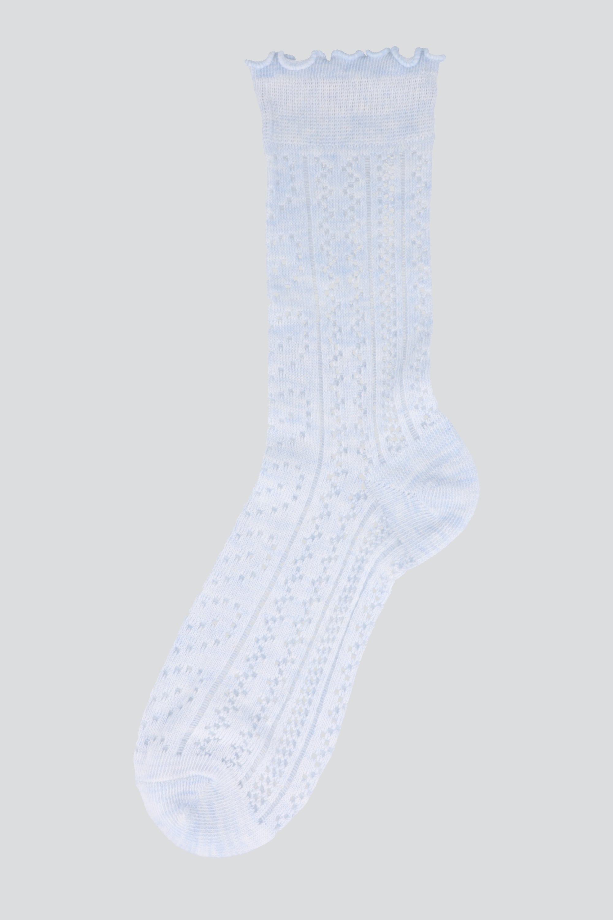 Calcetines olan textura calada AZUL PASTEL