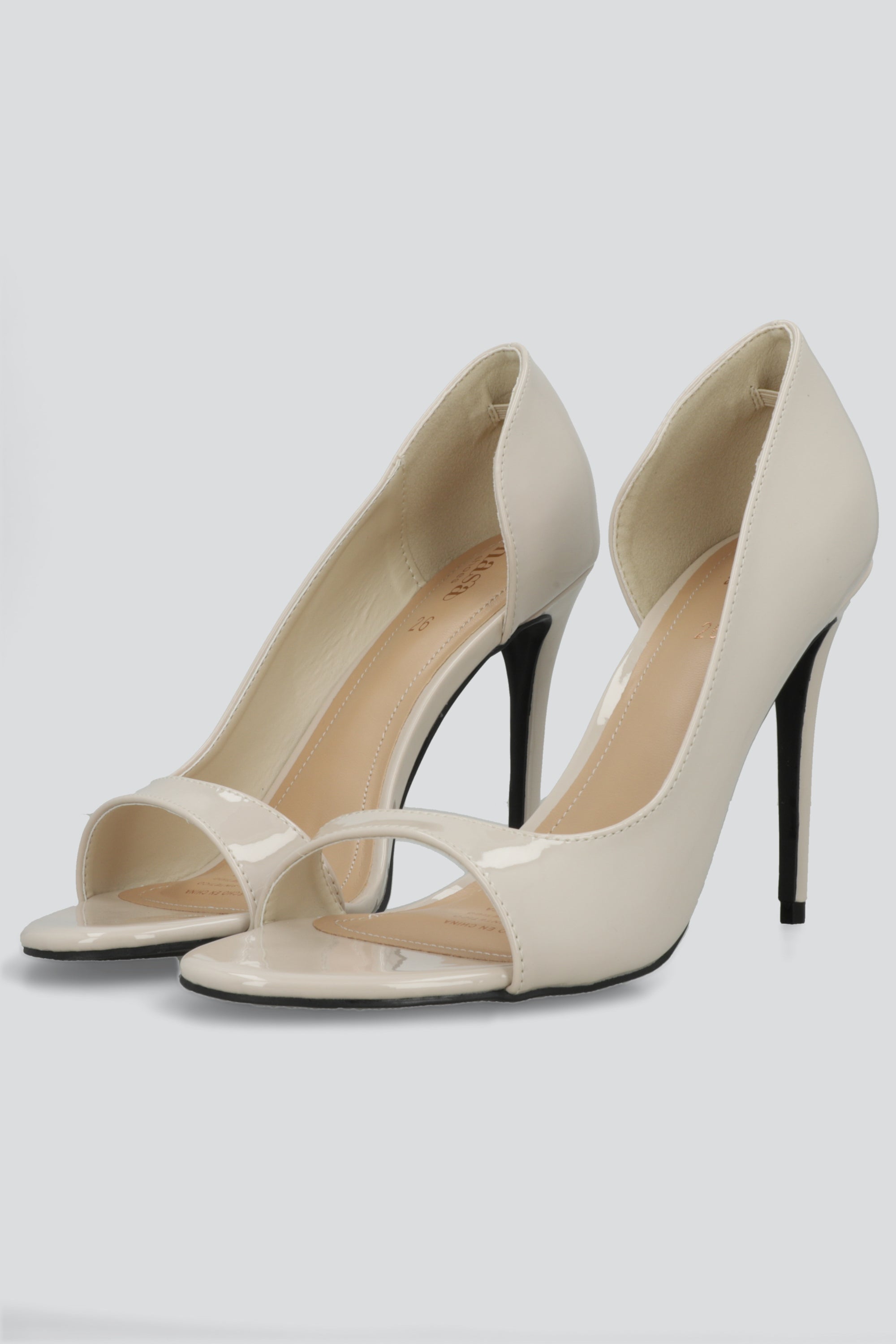 Tacon peep toe dorsay HUESO