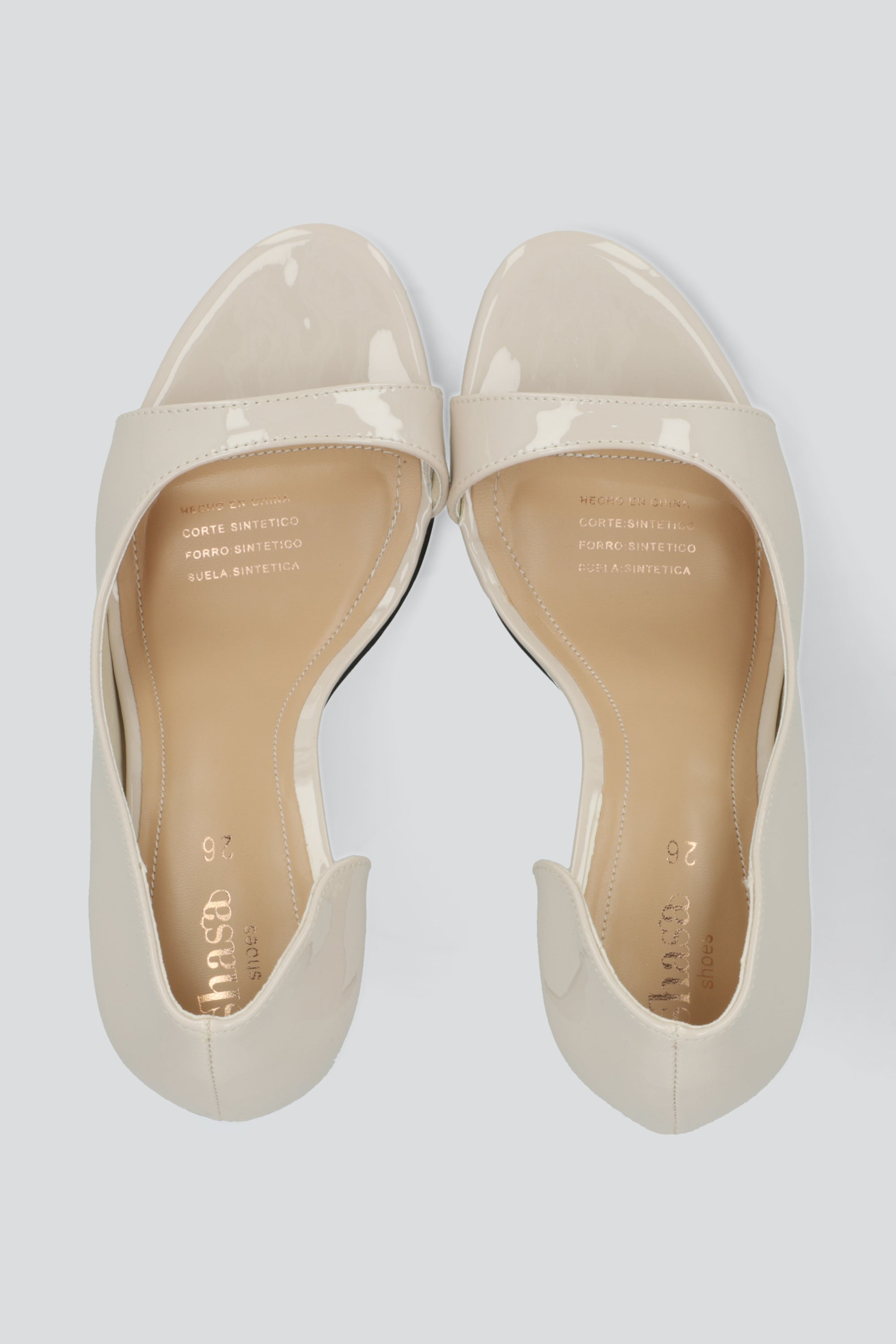 Tacon peep toe dorsay HUESO