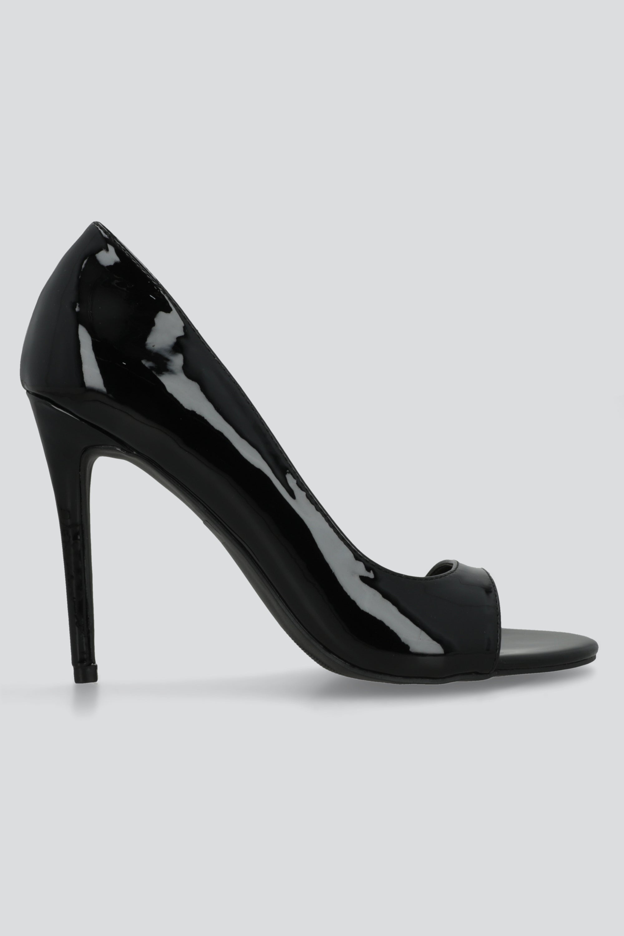 Tacon peep toe dorsay NEGRO