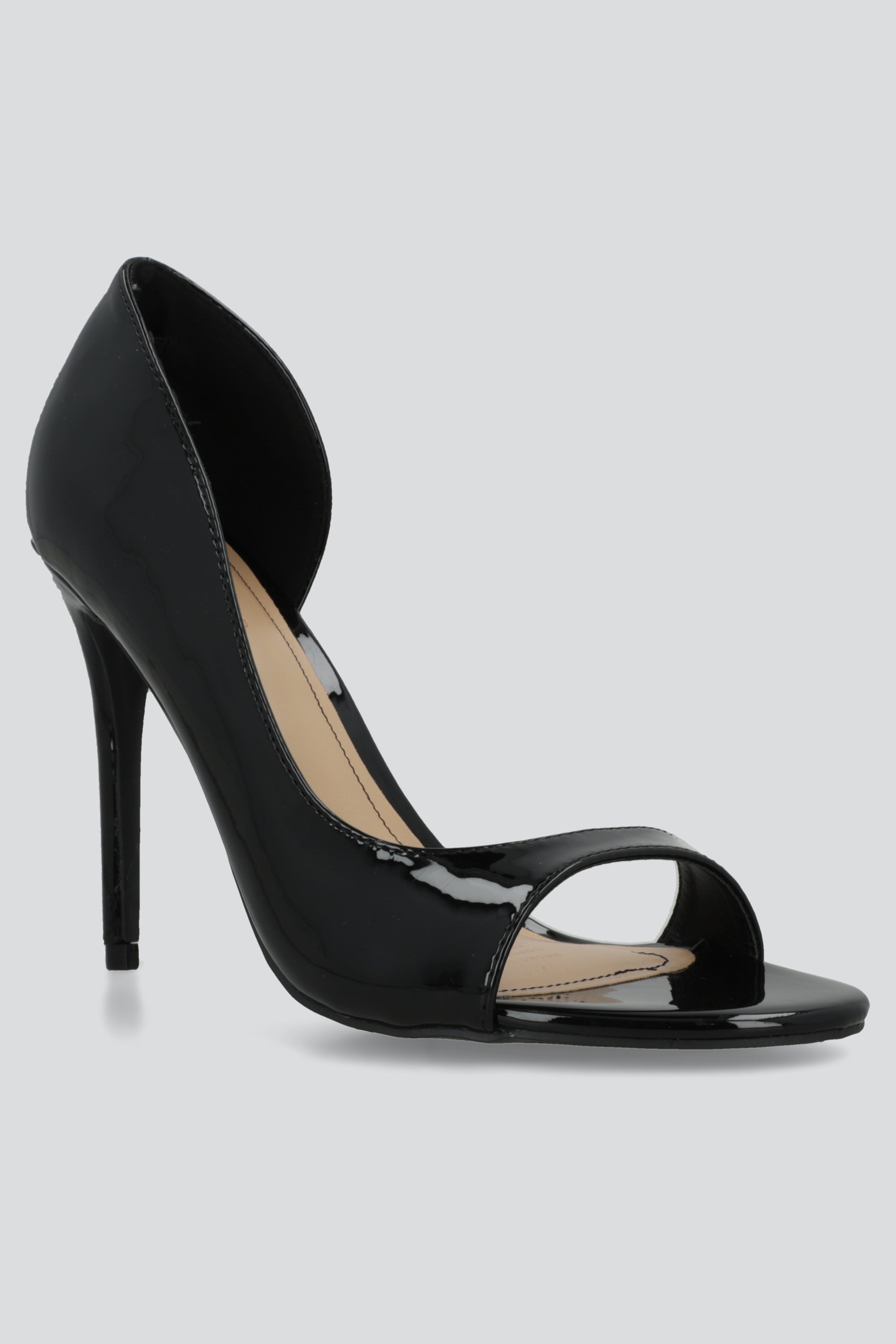 Tacon peep toe dorsay NEGRO
