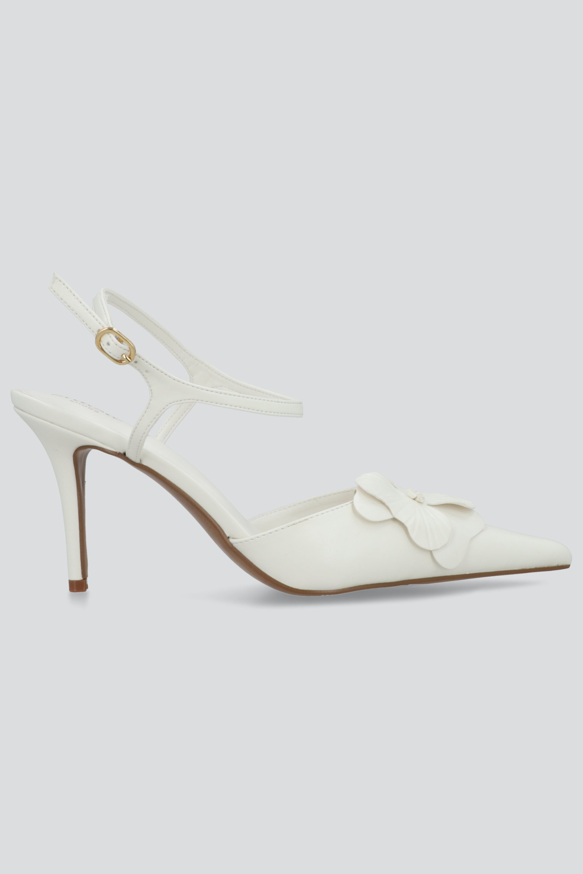 Tacon pointy flor 3d BLANCO