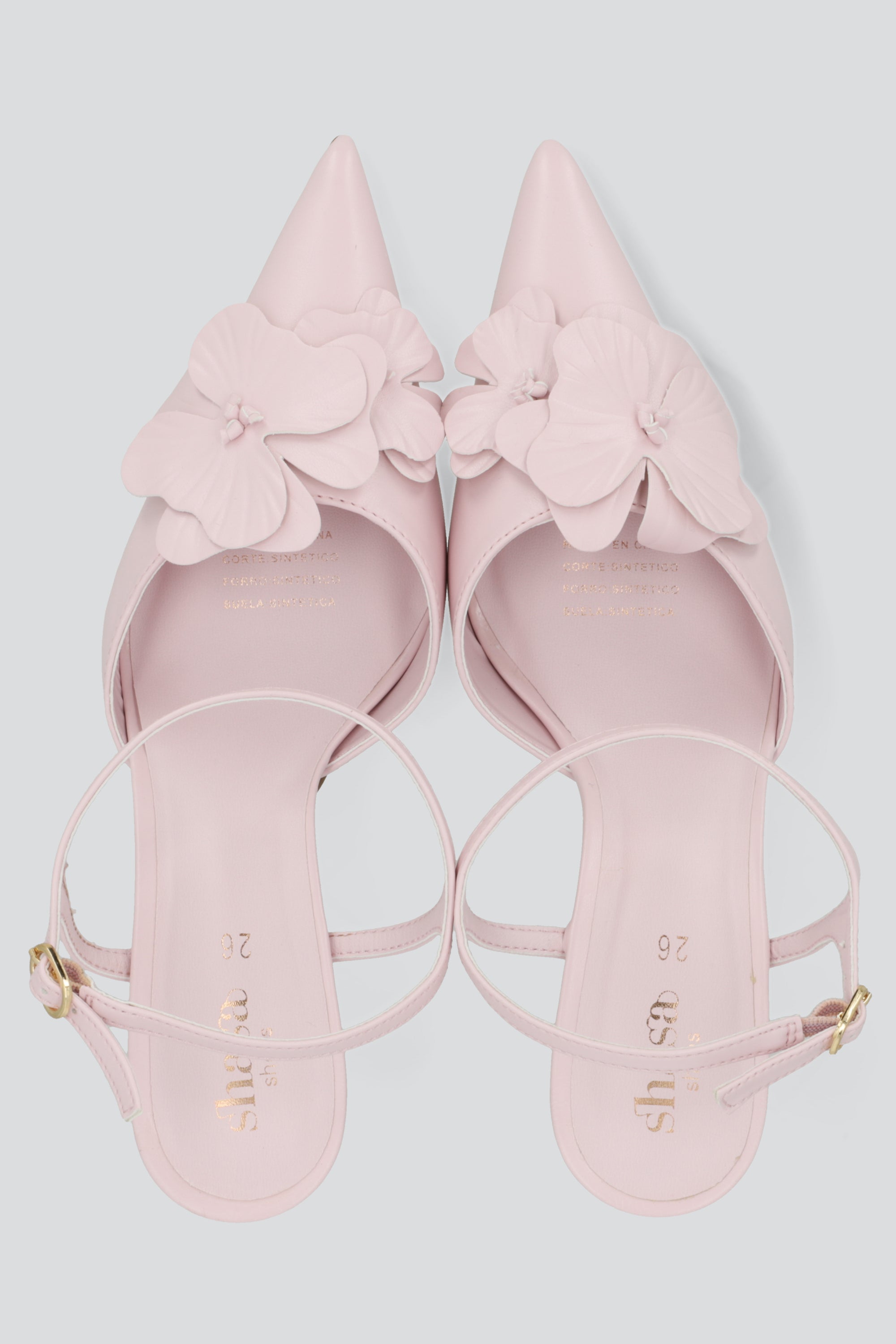 Tacon pointy flor 3d BLUSH
