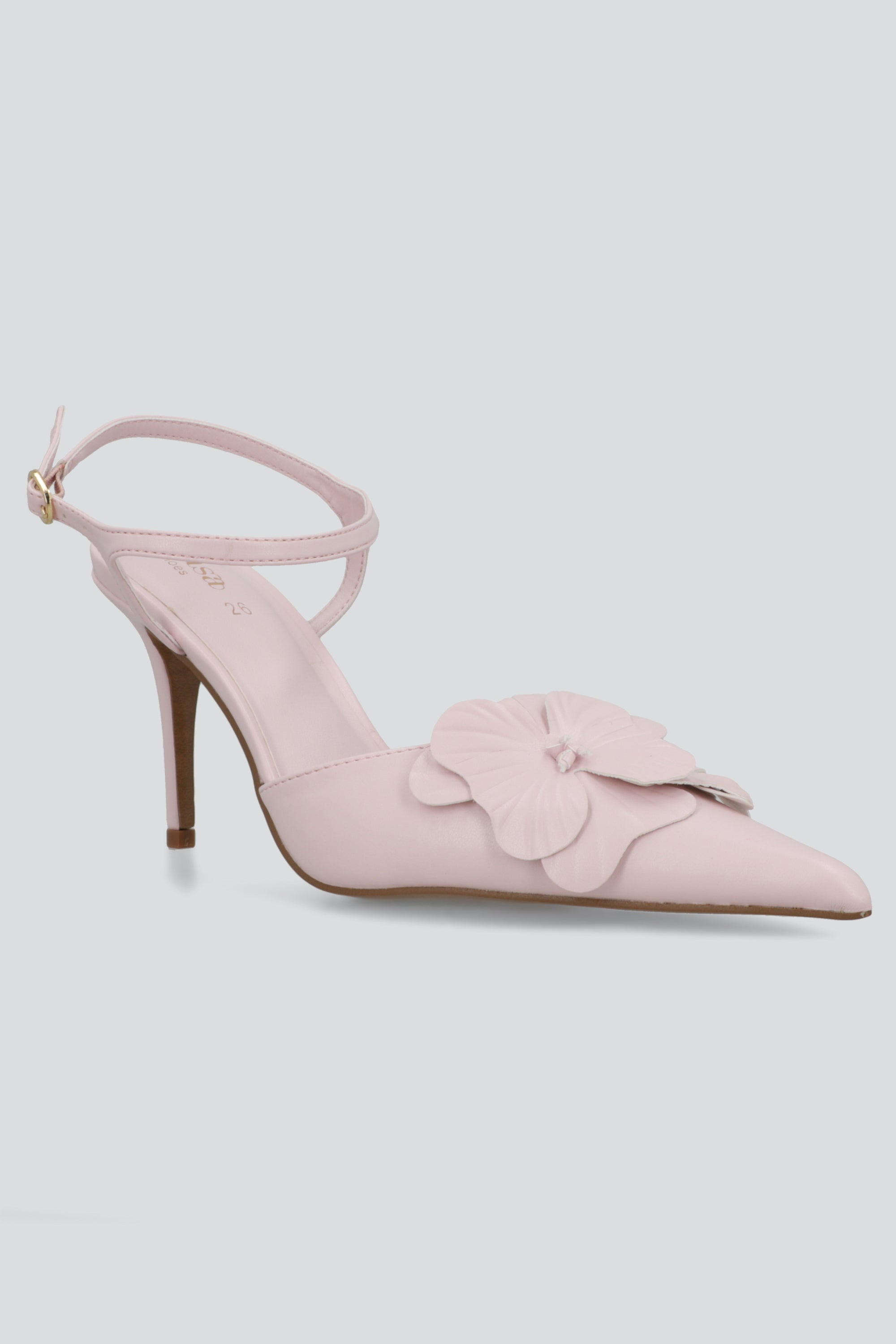 Tacon pointy flor 3d BLUSH